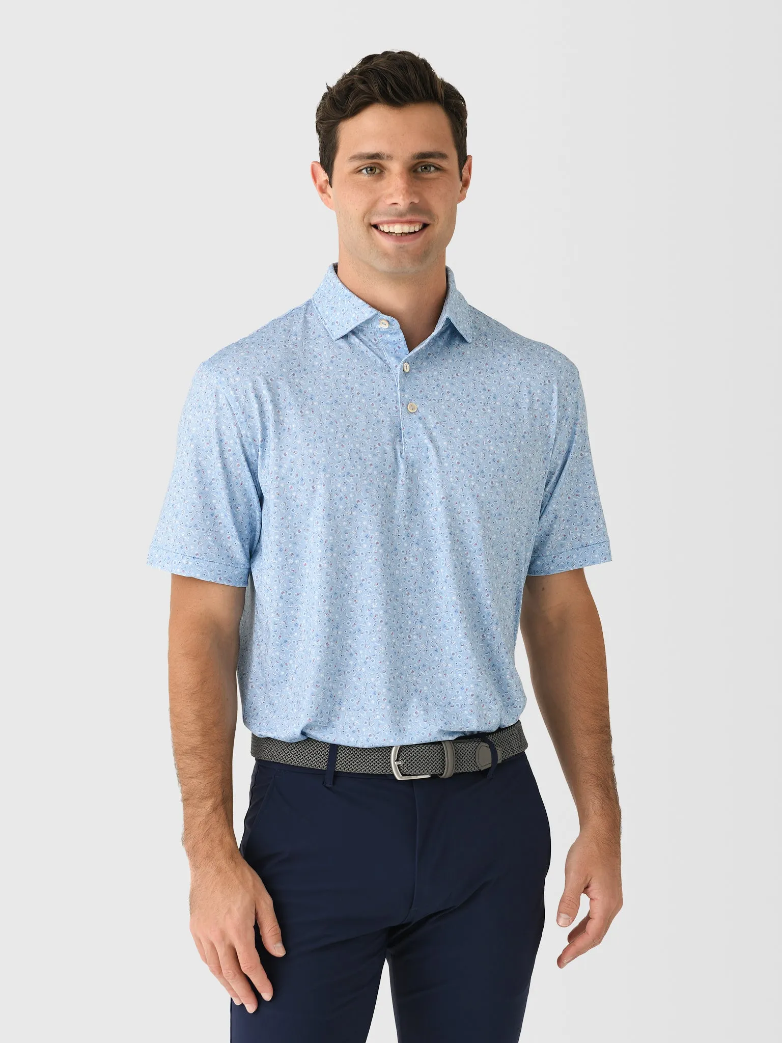 Peter Millar Crown Sport Men's Day Of The Dead Performance Jersey Polo sold by Saint Bernard