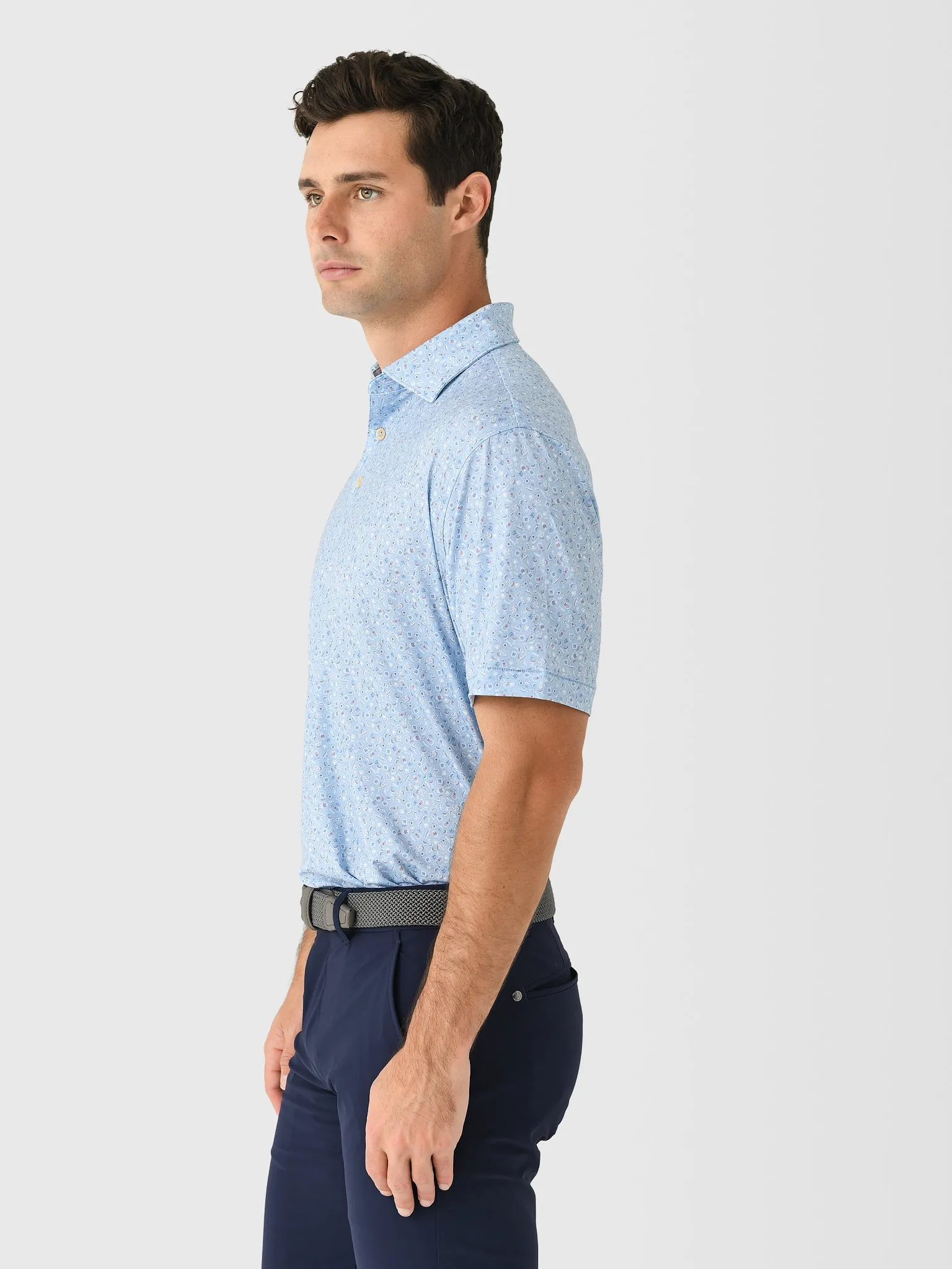 Peter Millar Crown Sport Men's Day Of The Dead Performance Jersey Polo sold by Saint Bernard product image thumbnail 3