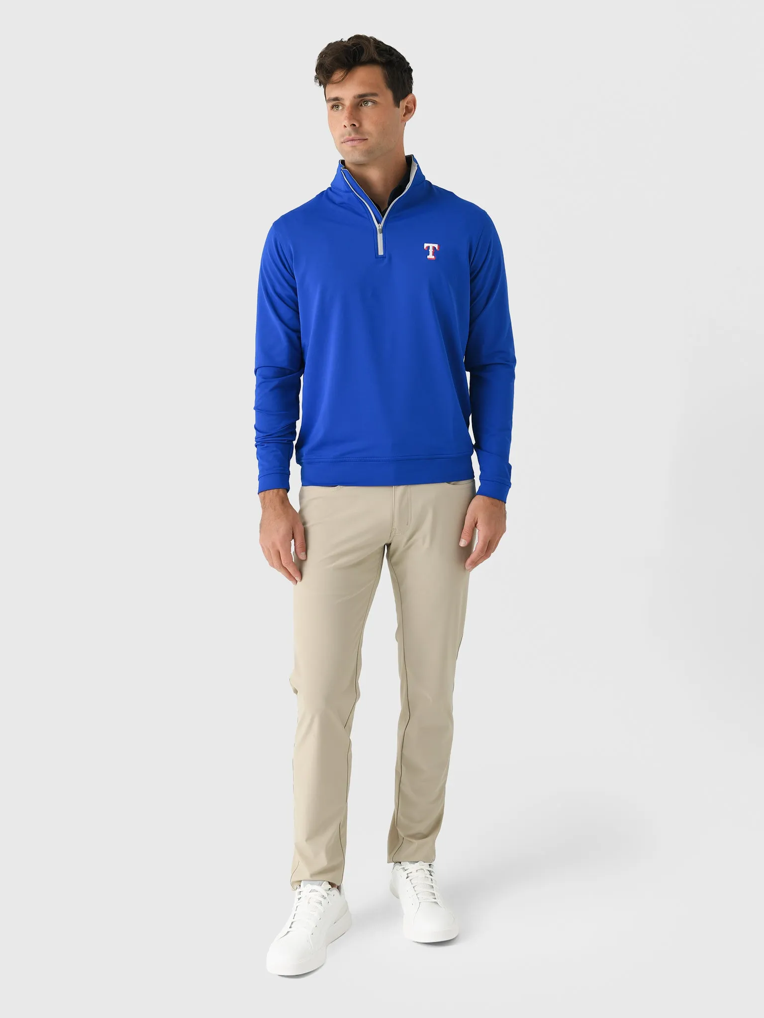 Peter Millar Major League Baseball Men's Texas Rangers Perth Performance Quarter-Zip sold by Saint Bernard product image thumbnail 2