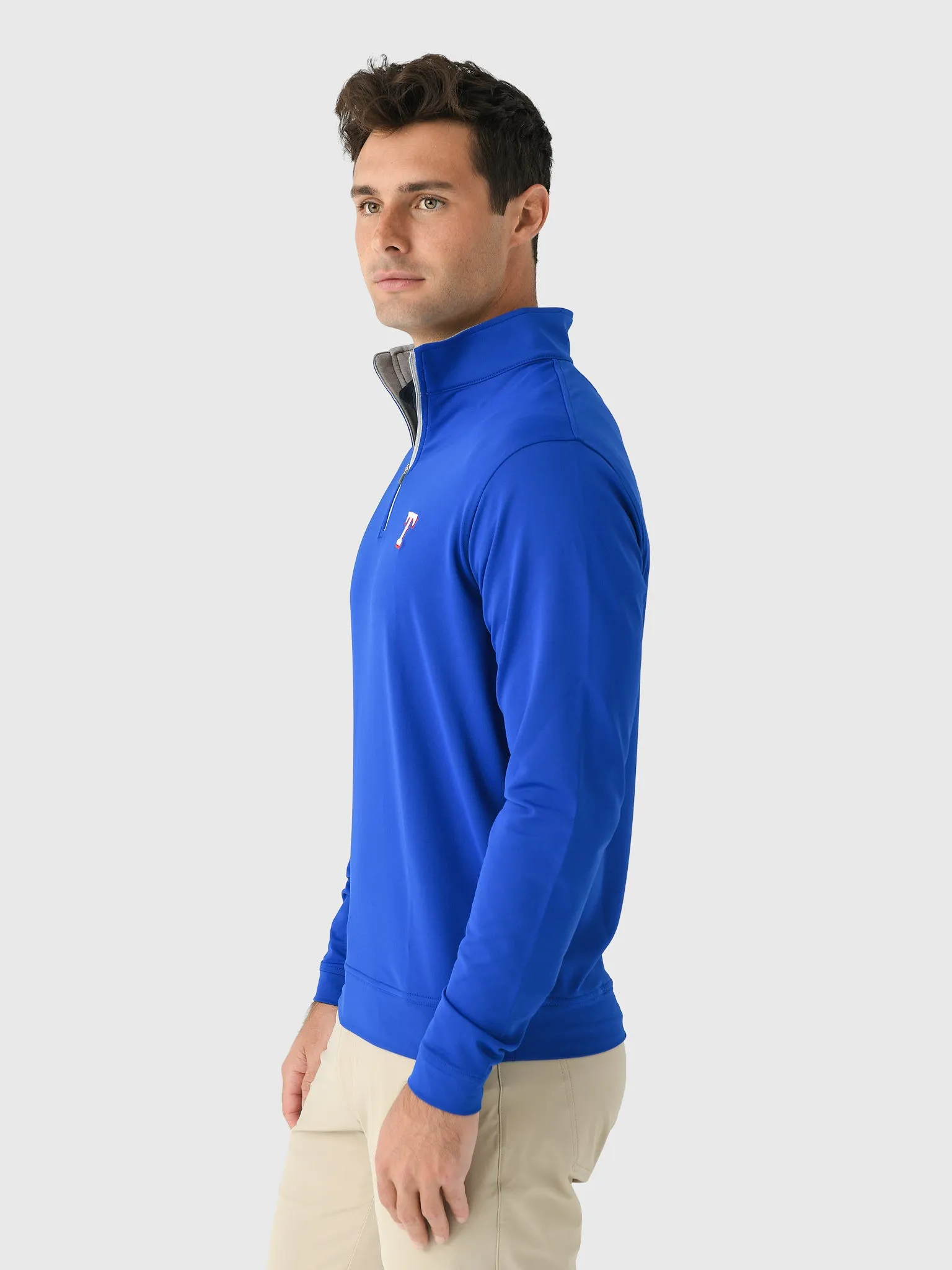 Peter Millar Major League Baseball Men's Texas Rangers Perth Performance Quarter-Zip sold by Saint Bernard product image thumbnail 3