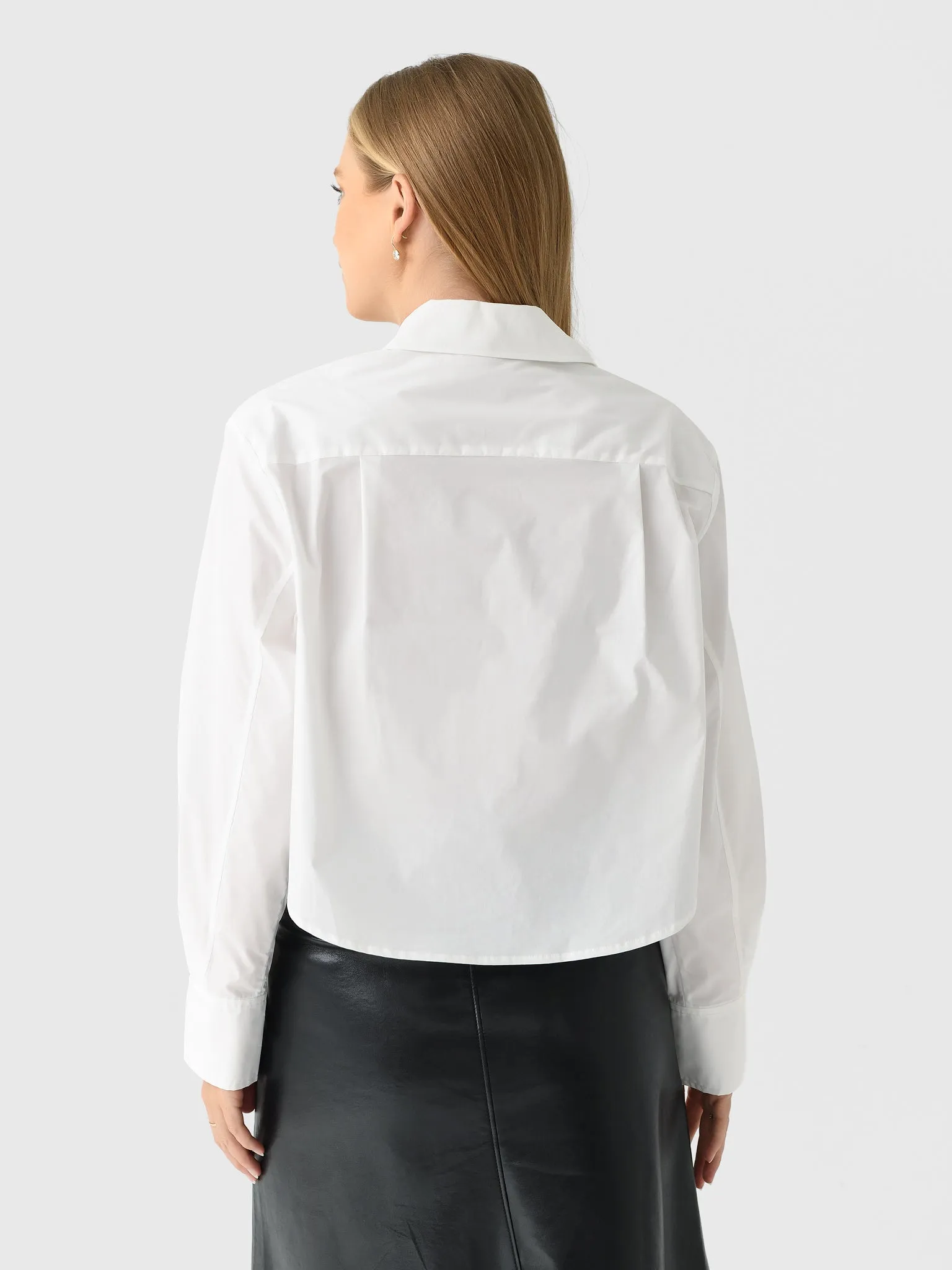 Simkhai Women's Renata Cropped Button-Down Shirt sold by Saint Bernard product image thumbnail 4