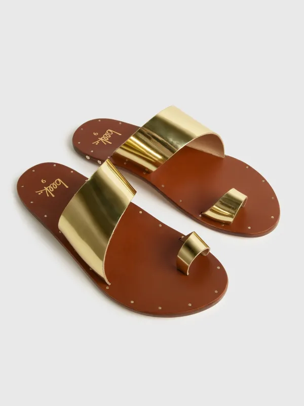 Beek Women's Finch Toe Ring Slide Sandal made by beek