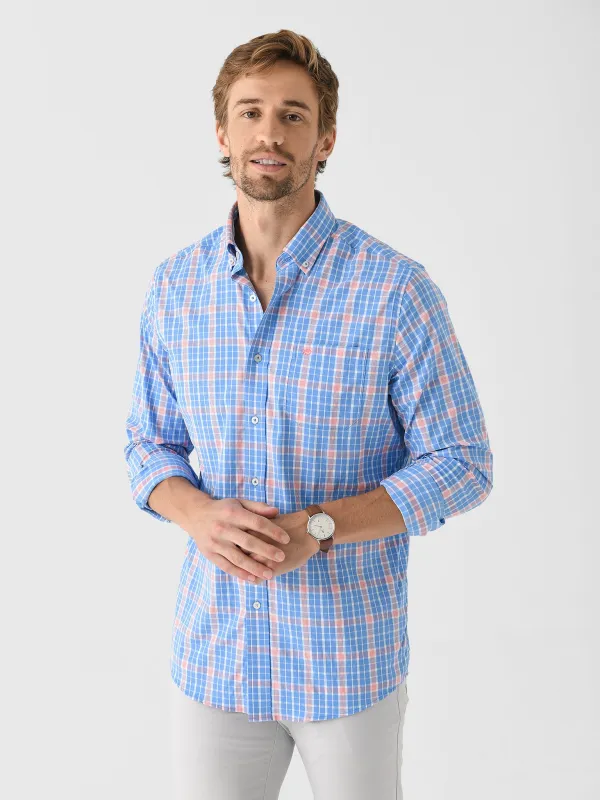 Southern Tide Men's Beckenham Plaid Intercoastal Long Sleeve Sport Shirt sold by Saint Bernard