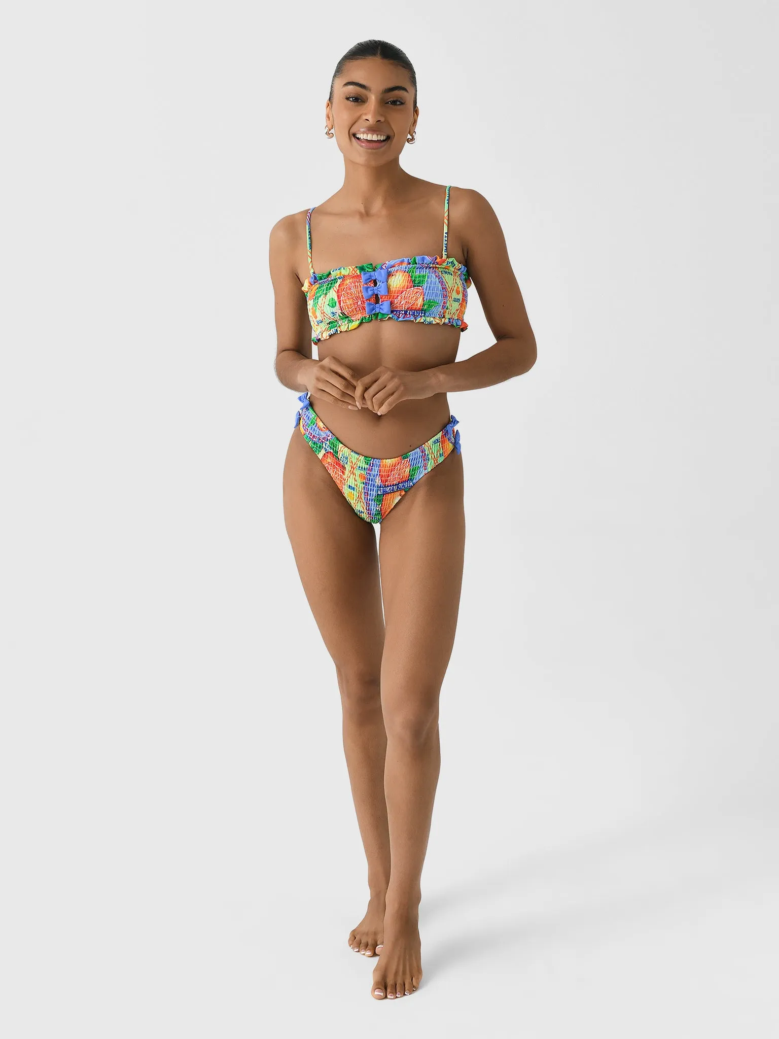 Damson Madder Women's Shirred Bow Bikini Bottom sold by Saint Bernard product image thumbnail 2