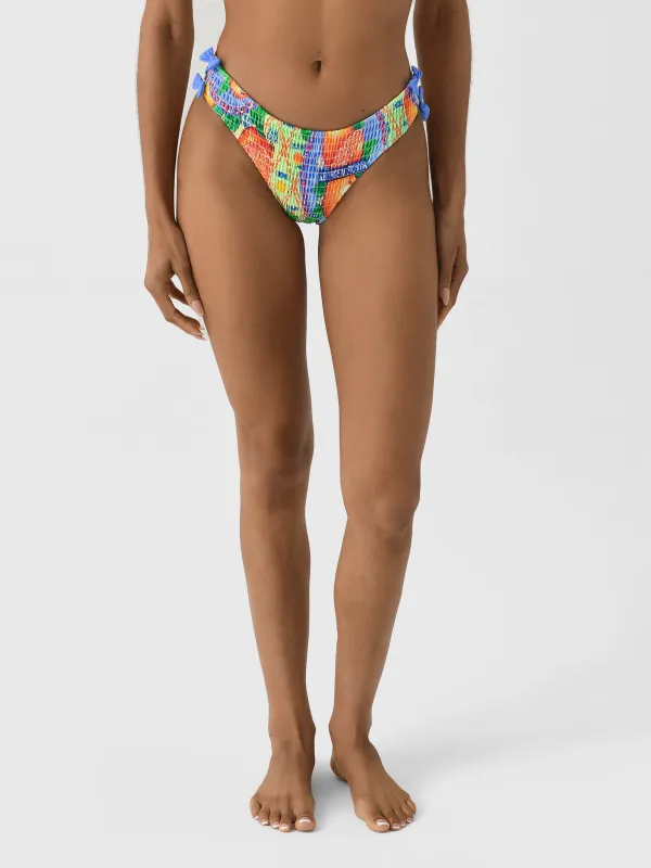 Damson Madder Women's Shirred Bow Bikini Bottom made by Damson Madder