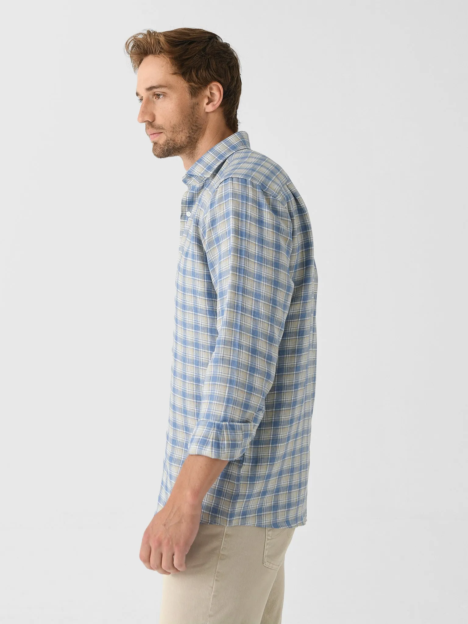 Peter Millar Crown Crafted Men's Ravello Linen Sport Shirt sold by Saint Bernard product image thumbnail 3