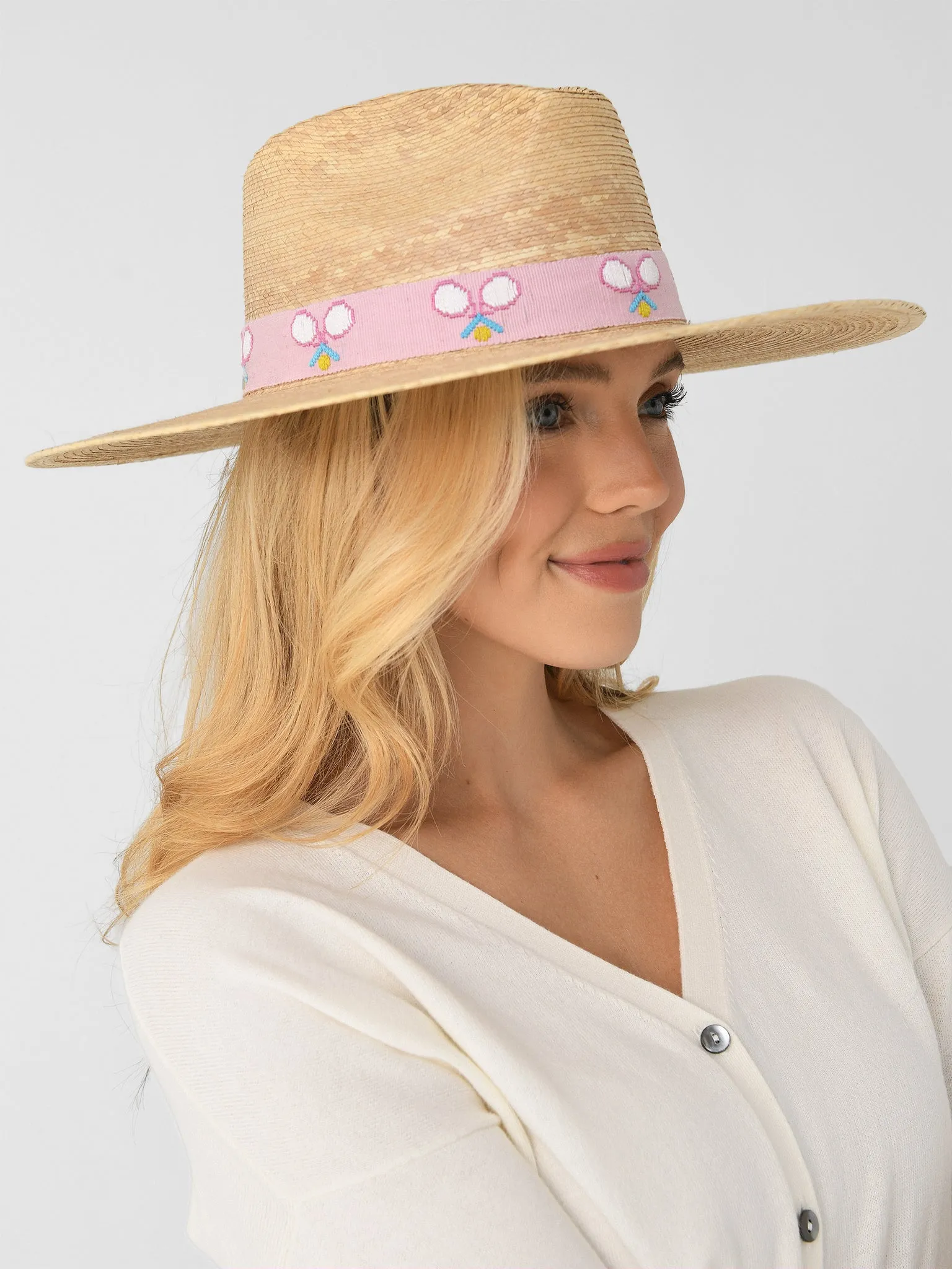 Sunshine Tienda Women's Tennis Racket Palm Hat sold by Saint Bernard product image thumbnail 2