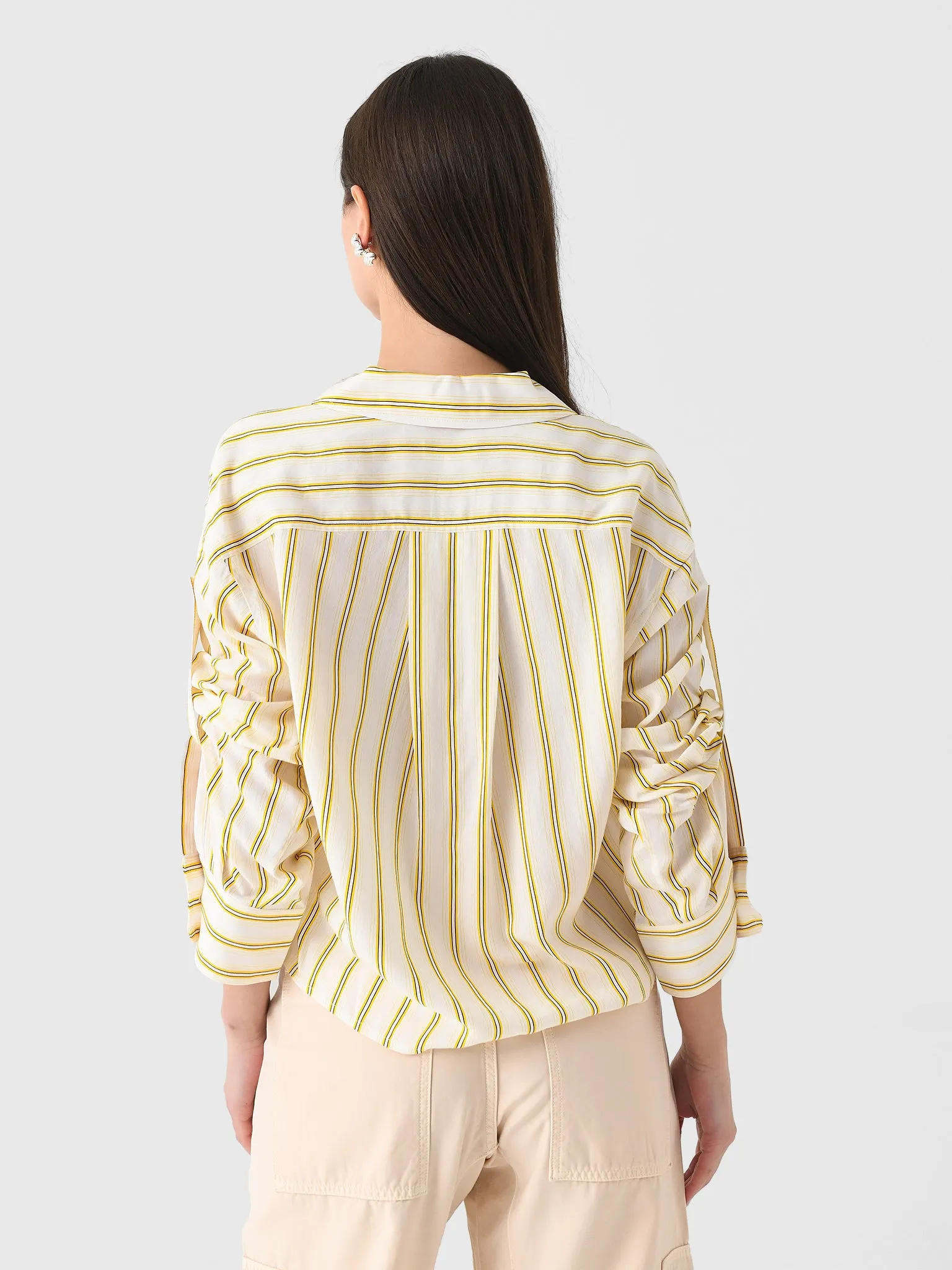 ALC Women's Maude Cropped Silk Shirt sold by Saint Bernard product image thumbnail 4