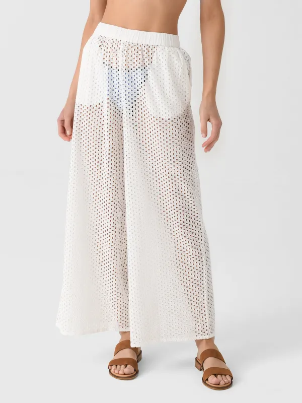 Solid + Striped Women's Eyelet Delaney Pant sold by Saint Bernard