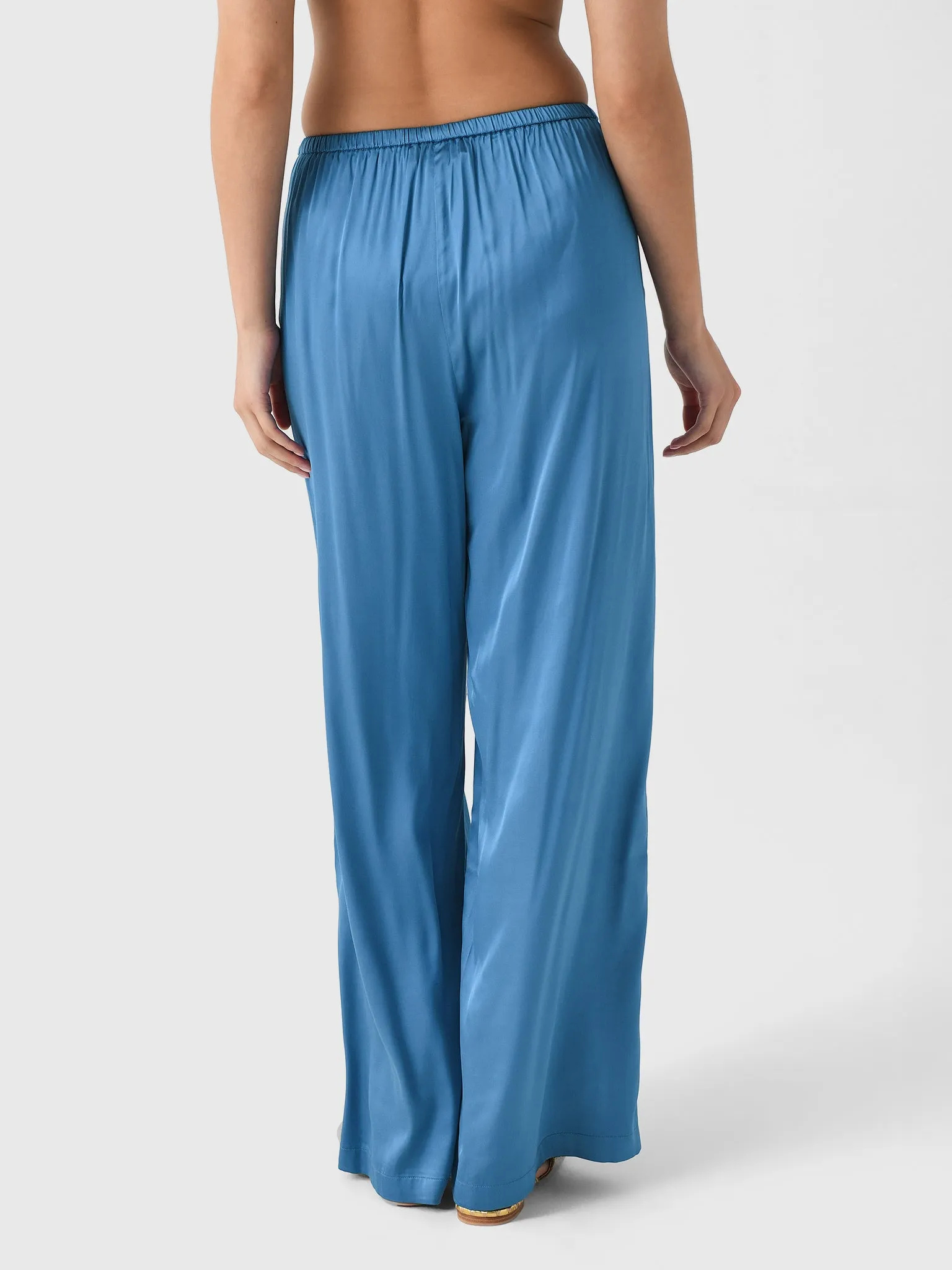 Solid + Striped Women's Monaco Satin Pant sold by Saint Bernard product image thumbnail 4