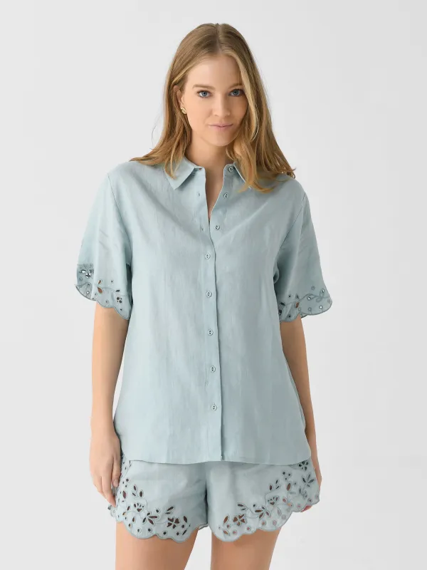 Peony Women's Memoir Embroidered Shirt made by Peony