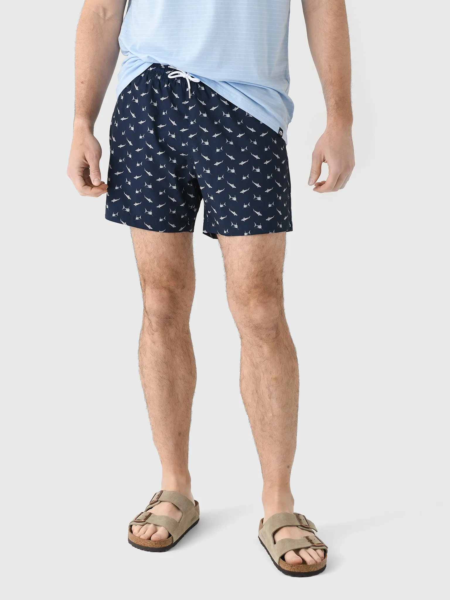 Bermies Men's Sharks Swim Trunk sold by Saint Bernard