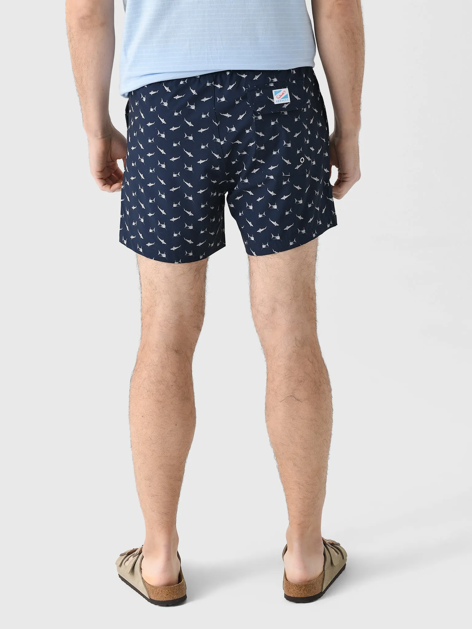 Bermies Men's Sharks Swim Trunk sold by Saint Bernard product image thumbnail 4