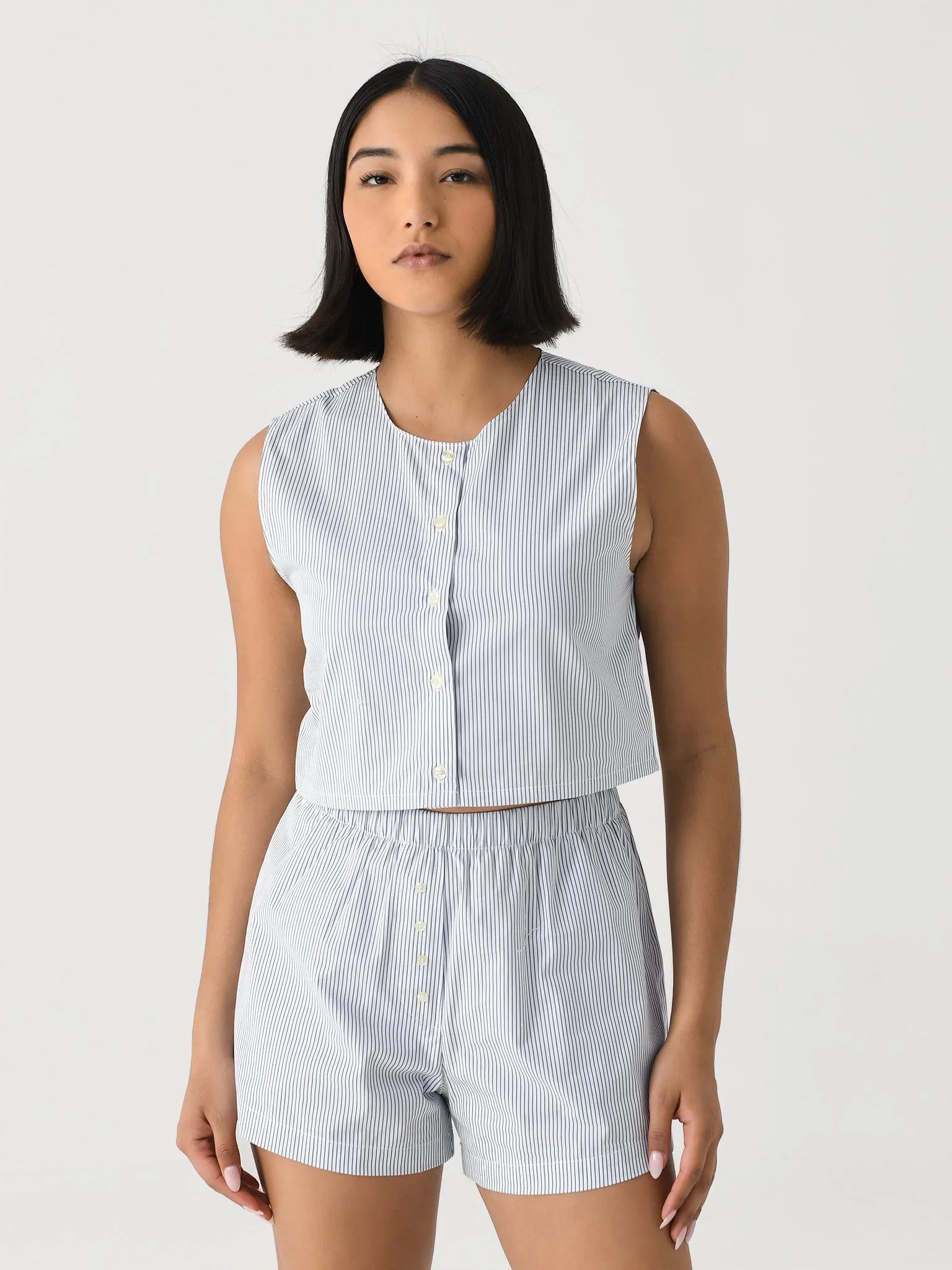 Leset Women's Yoshi Crewneck Vest sold by Saint Bernard