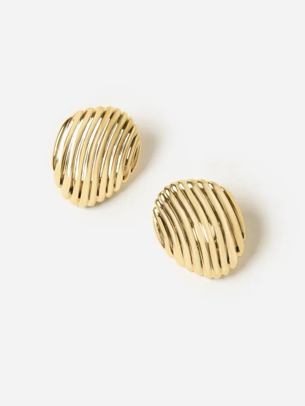 Nina Gordon Small Paloma Dome Earrings made by Saint Bernard