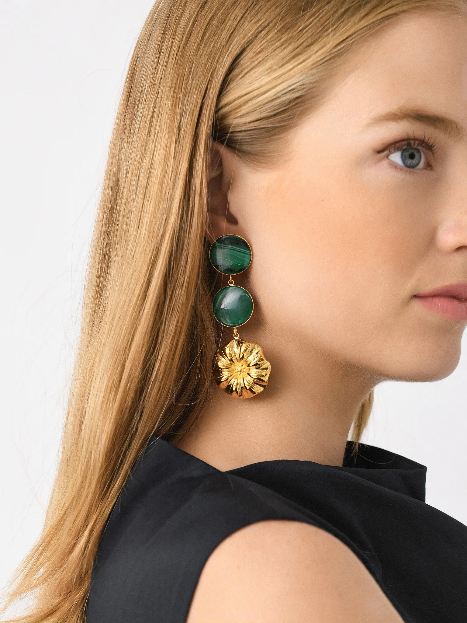 Destree Sonia Daisy Double Stone Earrings sold by Saint Bernard product image thumbnail 5
