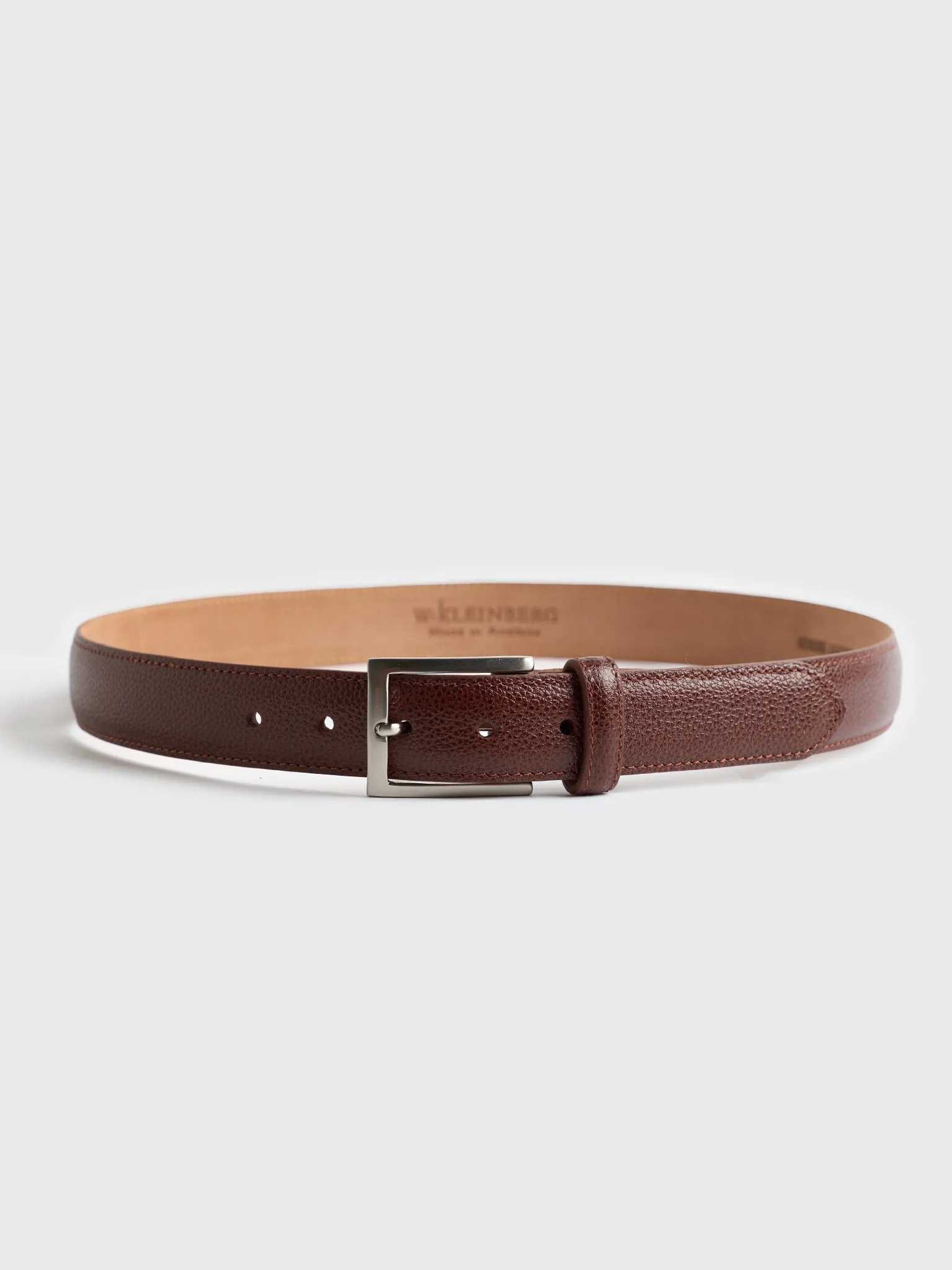 W. Kleinberg Men's Pebbled Calf Belt sold by Saint Bernard