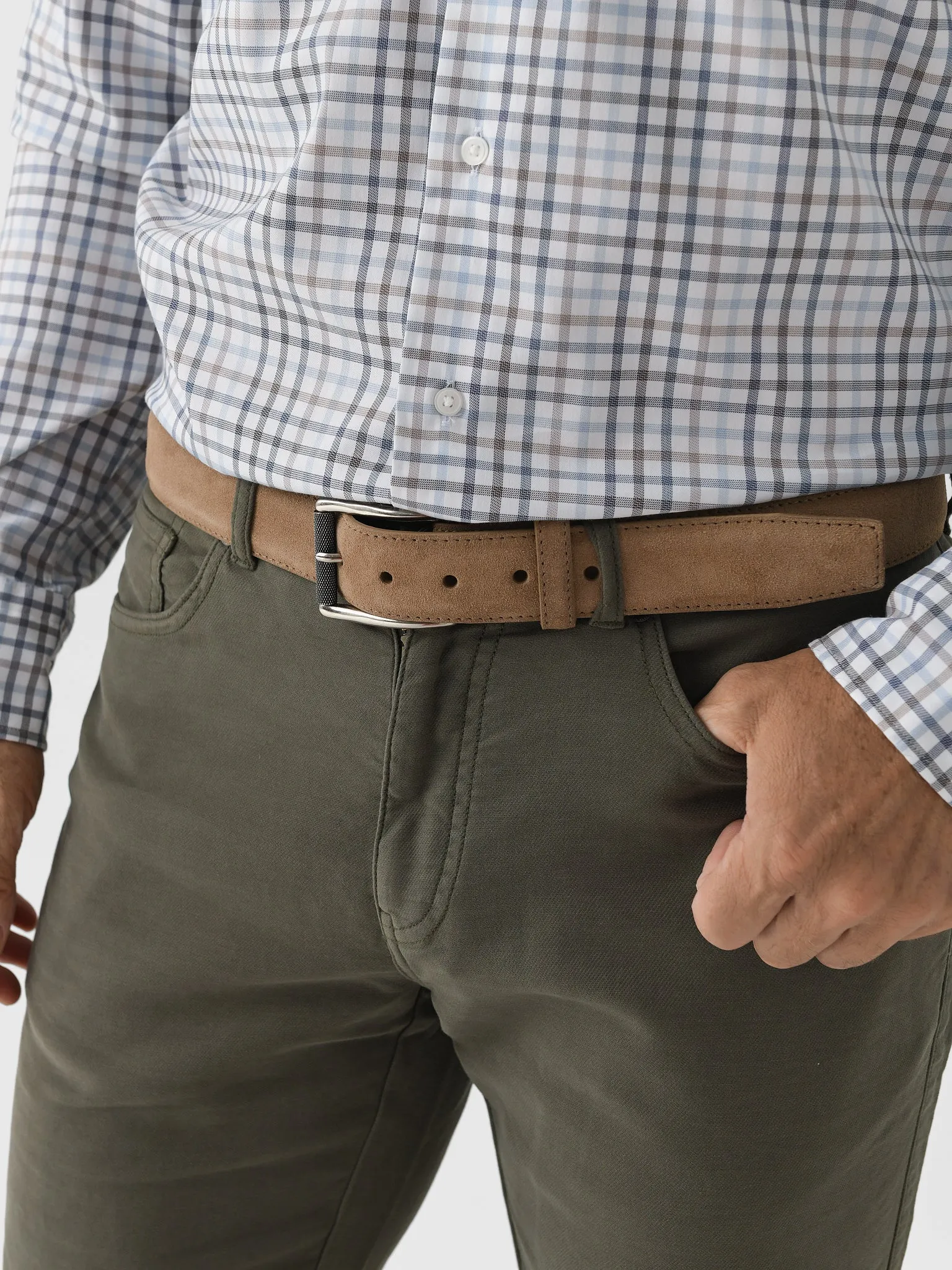 W. Kleinberg Men's Suede Calf Belt sold by Saint Bernard product image thumbnail 2