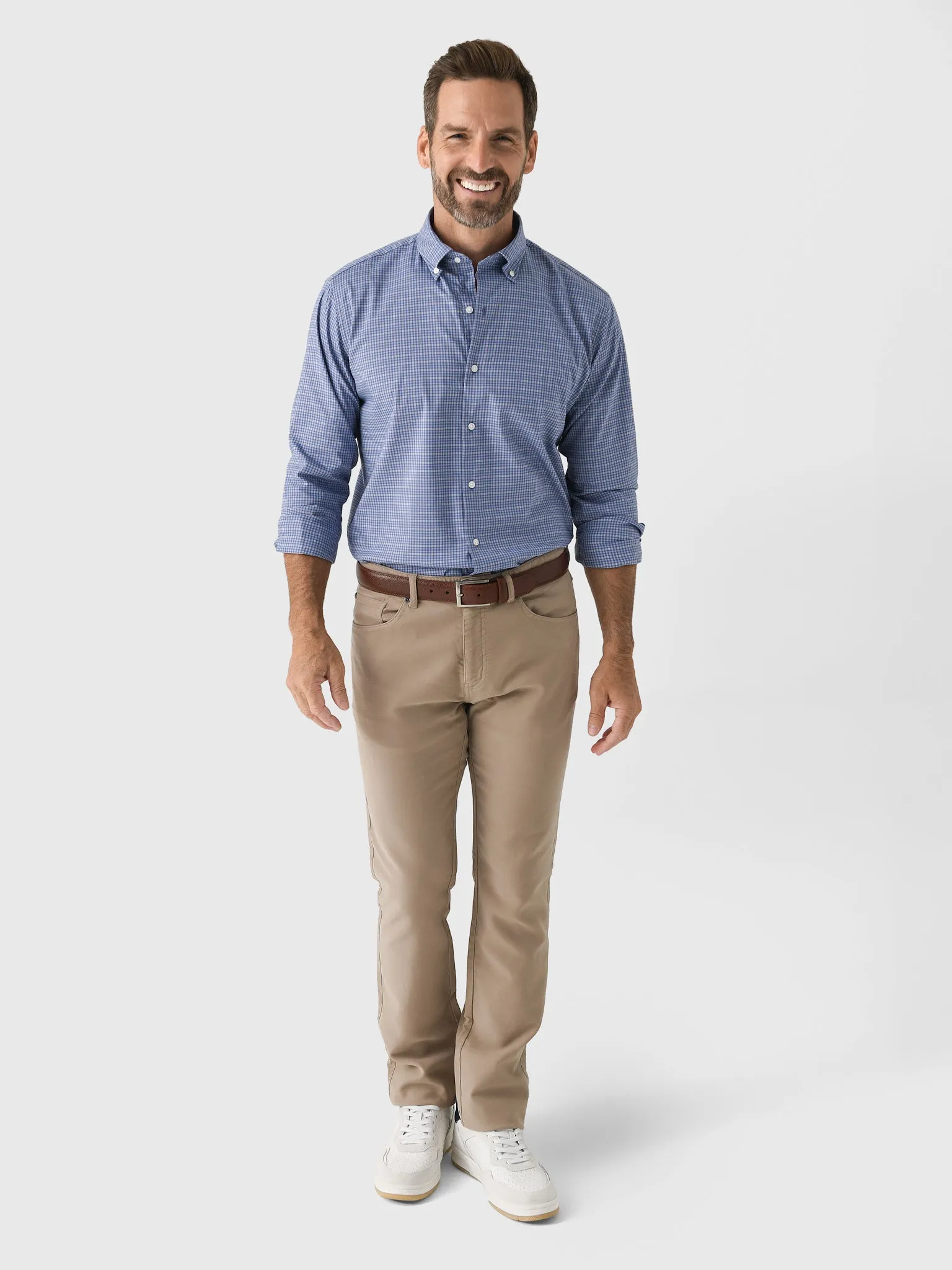 Peter Millar Crown Men's Stowe Crown Lite Cotton-Stretch Sport Shirt sold by Saint Bernard product image thumbnail 2