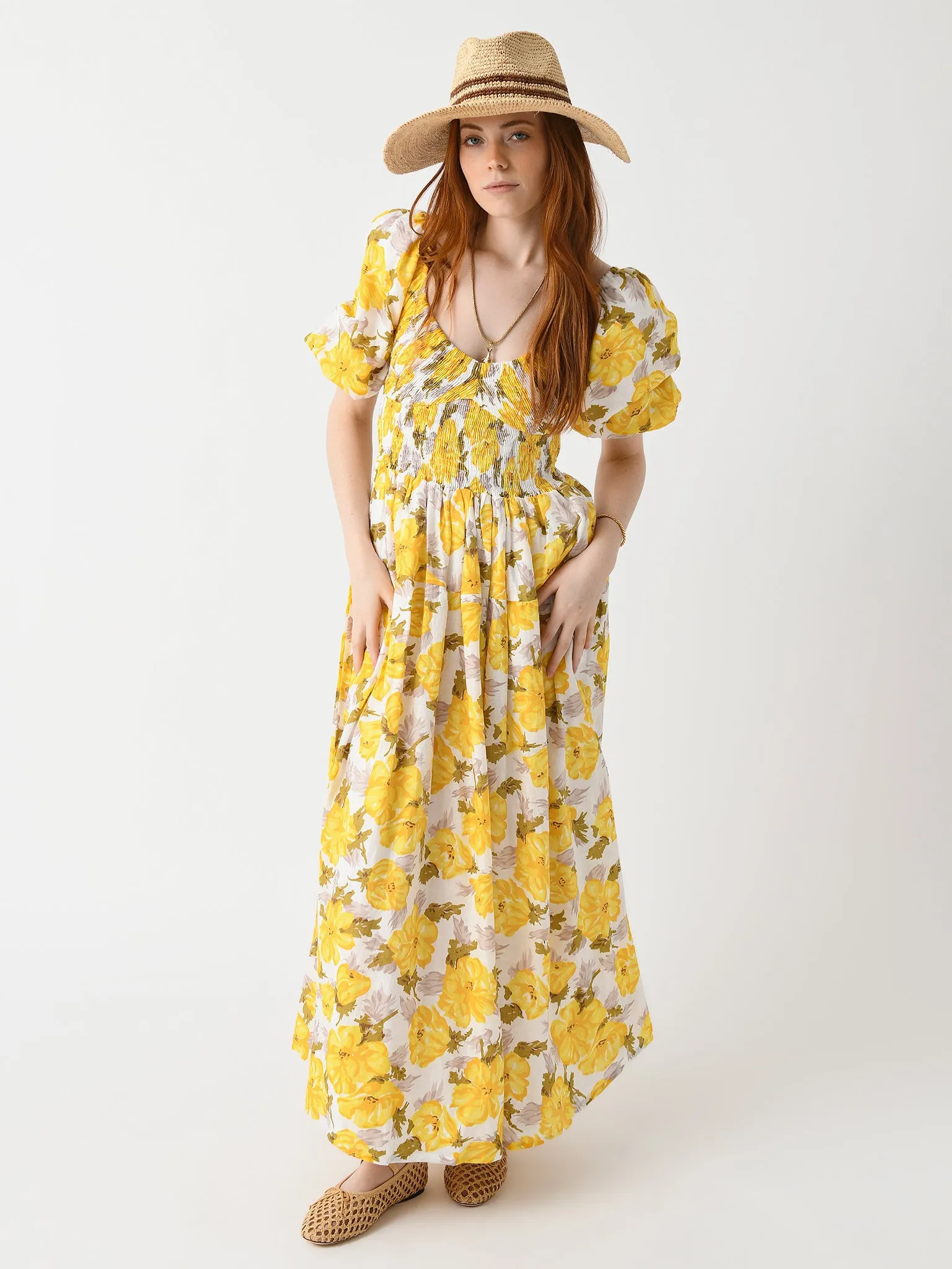 Faithfull The Brand Women's Rosarico Midi Dress sold by Saint Bernard product image thumbnail 4