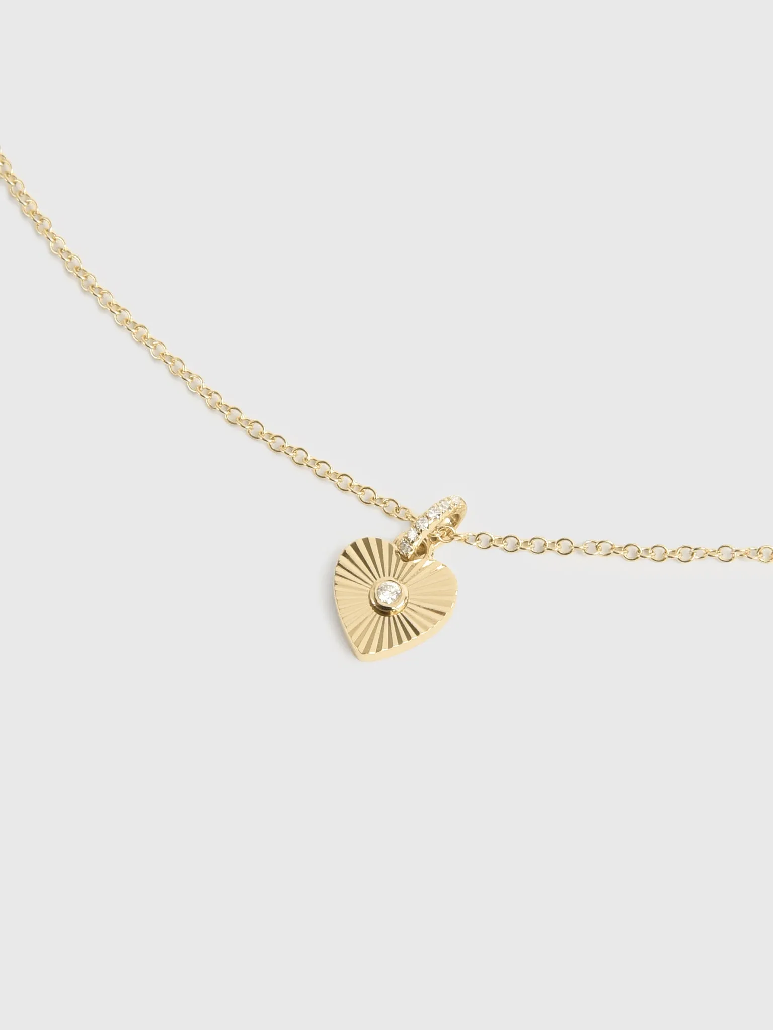 EF Collection Diamond Fluted Heart Necklace sold by Saint Bernard