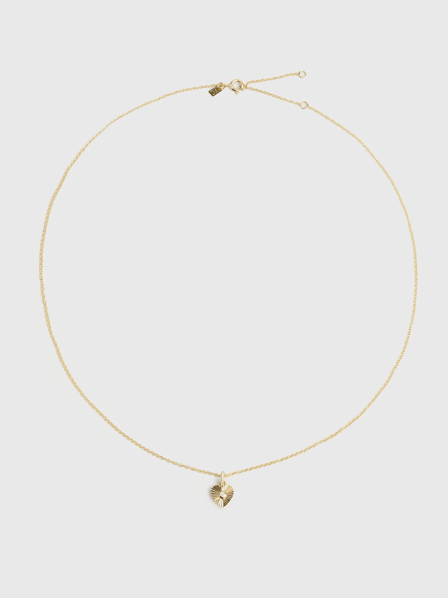 EF Collection Diamond Fluted Heart Necklace sold by Saint Bernard product image thumbnail 3