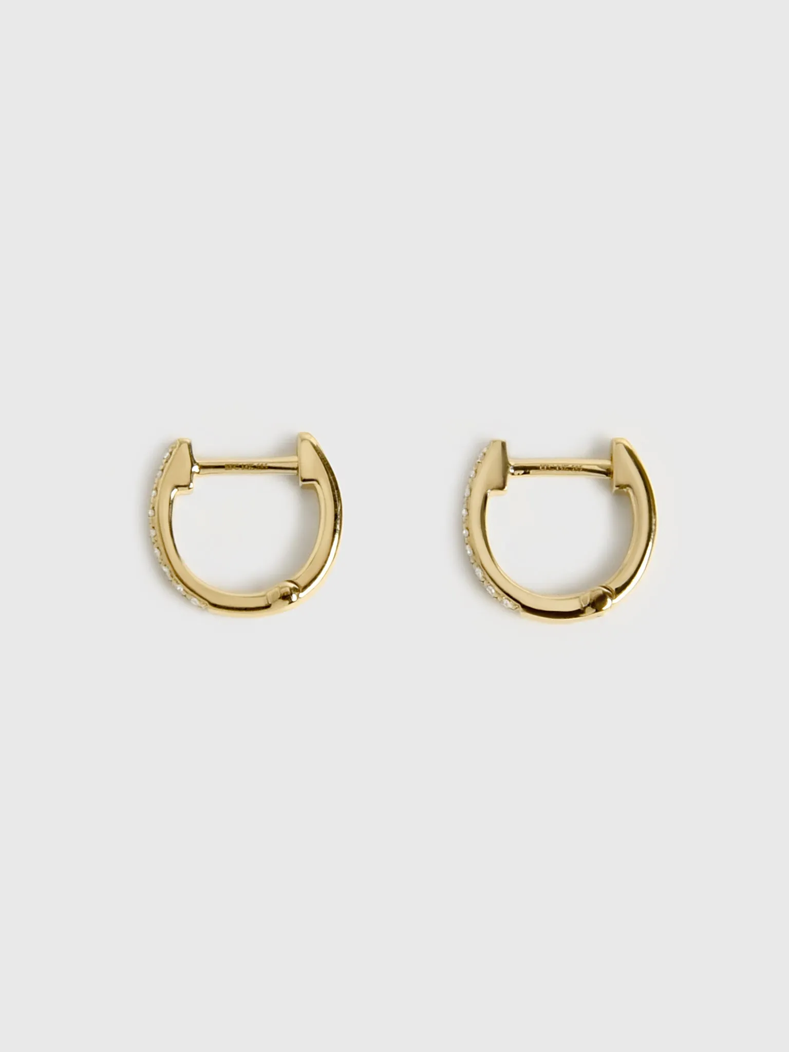 EF Collection Diamond Mini Huggie Earrings sold by Saint Bernard product image thumbnail 3