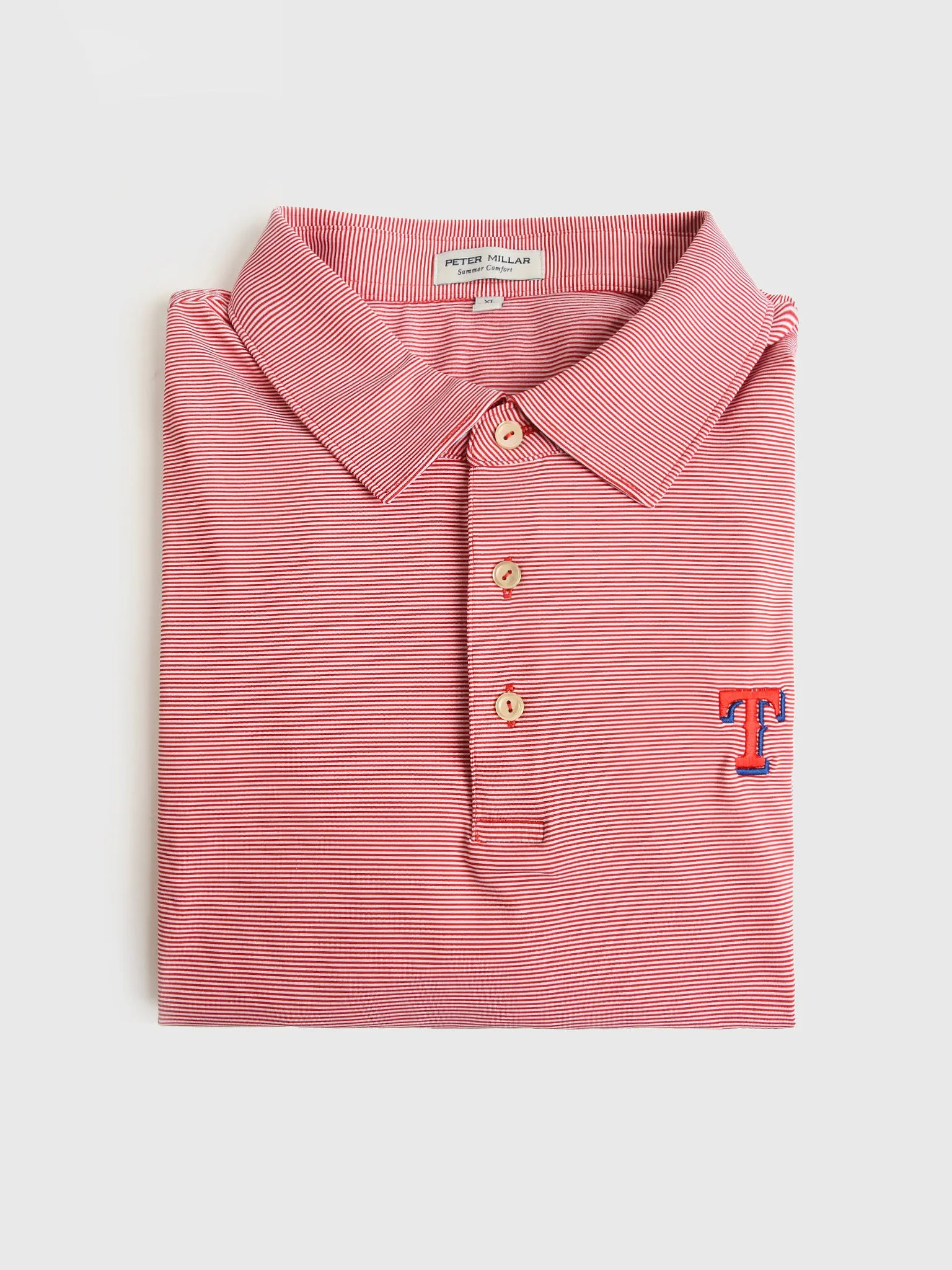 Peter Millar Major League Baseball Men's Texas Rangers Jubilee Stripe Performance Polo sold by Saint Bernard product image thumbnail 2