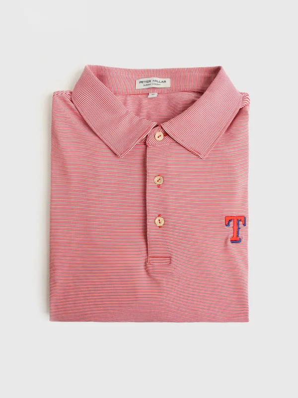 Peter Millar Major League Baseball Men's Texas Rangers Jubilee Stripe Performance Polo made by Peter Millar