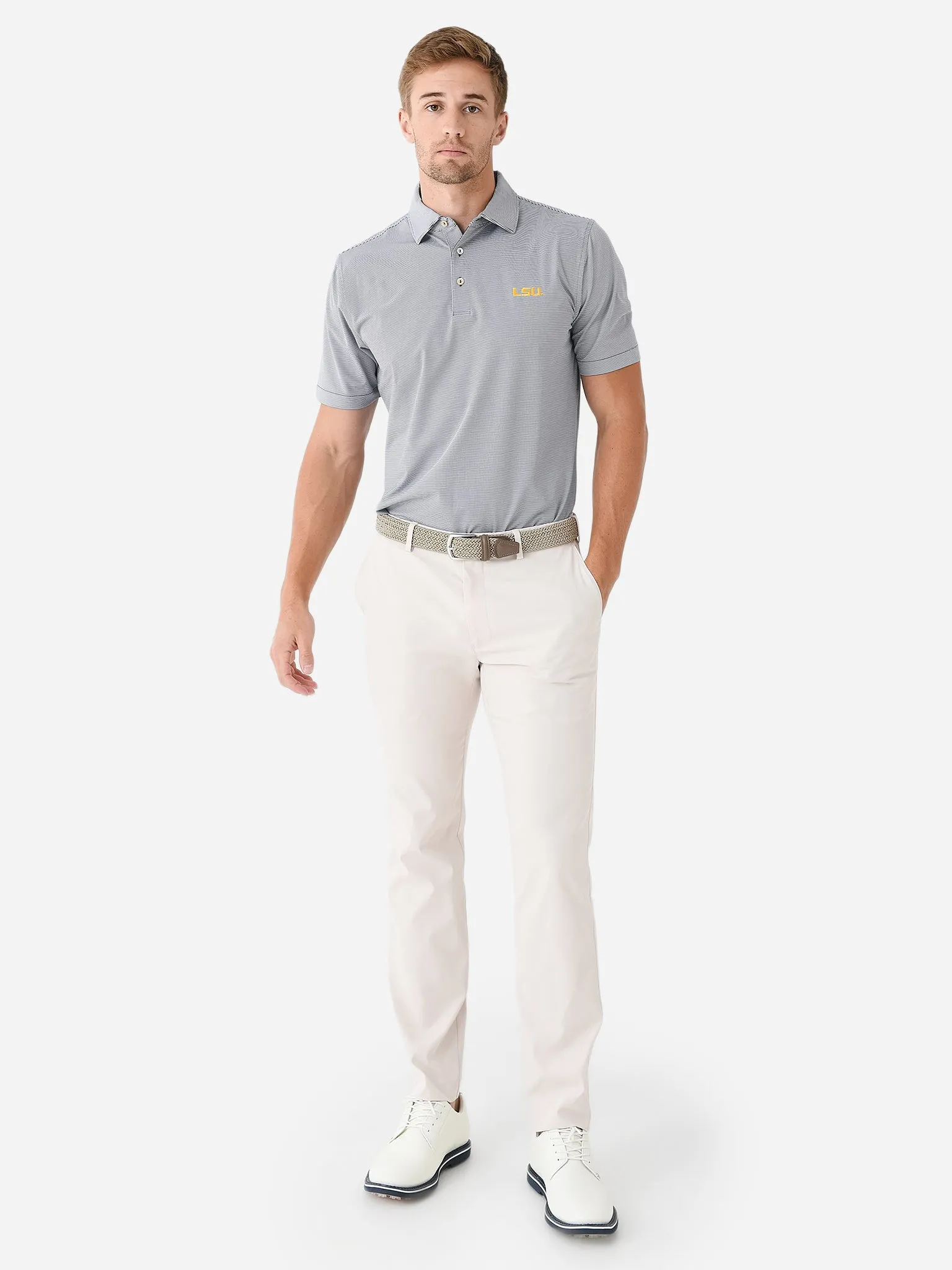 Peter Millar Collegiate Men's Jubilee Stripe Performance Jersey Polo sold by Saint Bernard product image thumbnail 2