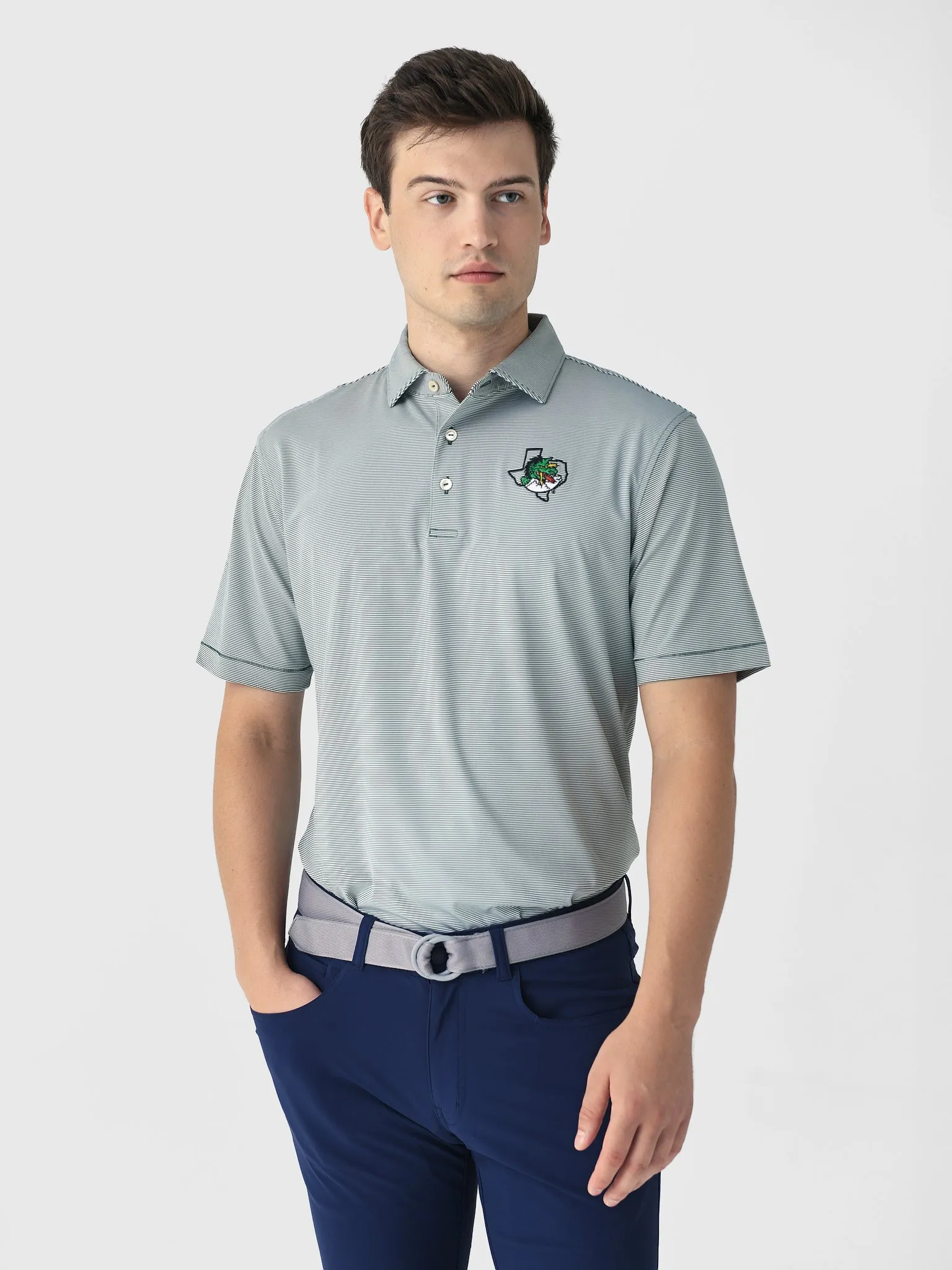 Peter Millar Crown Sport Men's Southlake Carroll Dragons Jubilee Performance Jersey Polo sold by Saint Bernard