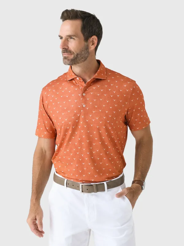Johnnie-O Men's University of Texas Stadium Exeter Printed Jersey Performance Polo sold by Saint Bernard