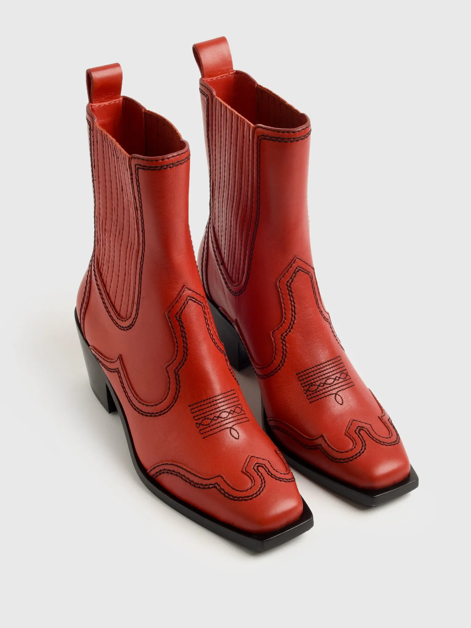 Loeffler Randall Women's Agnes Leather Western Boot sold by Saint Bernard