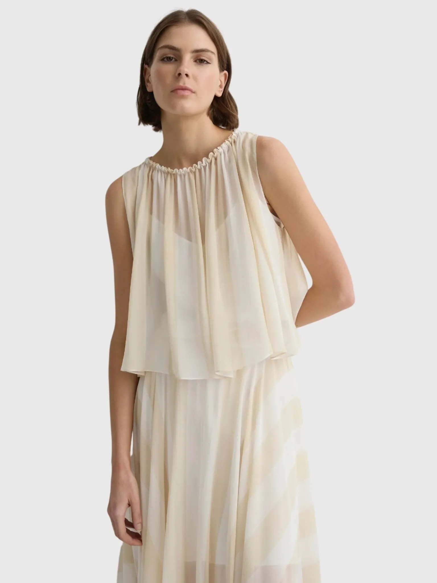 Bondi Born Women's Capri Silk Gathered Top sold by Saint Bernard