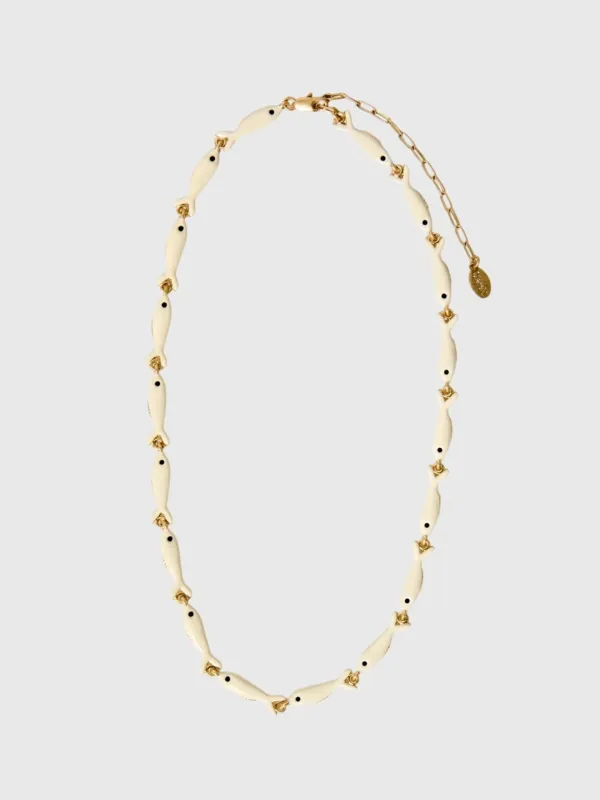 Clare V. Enamel Sardine Necklace sold by Saint Bernard