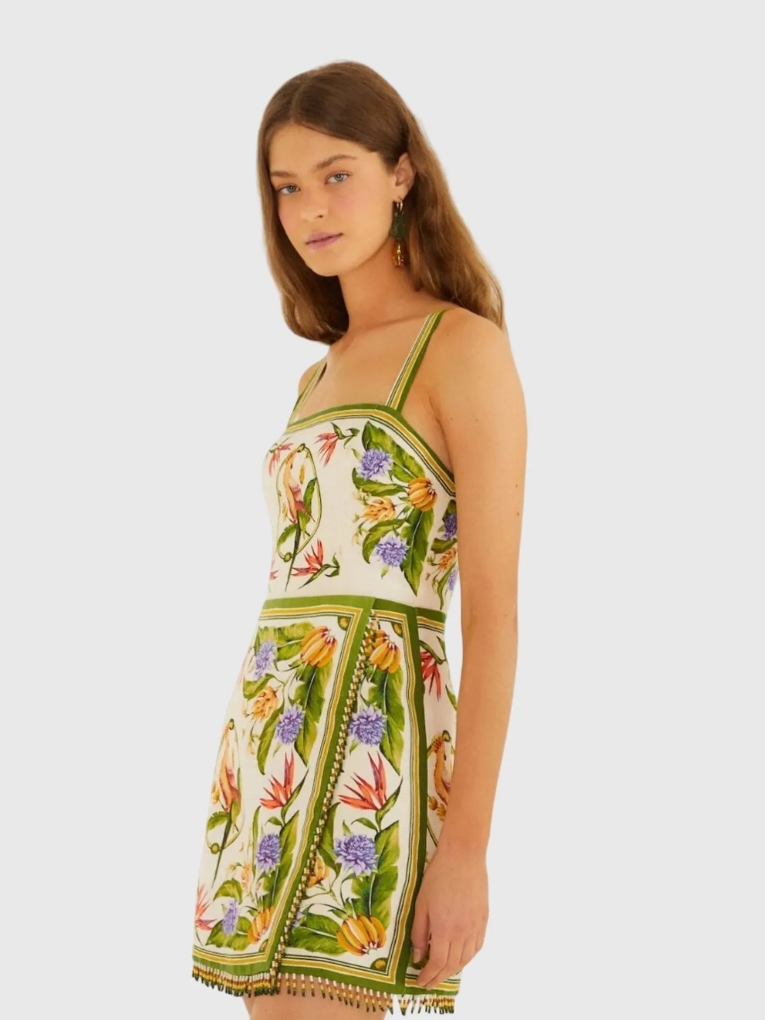 Farm Rio Women's Tropical Scarf Sleeveless Mini Dress sold by Saint Bernard
