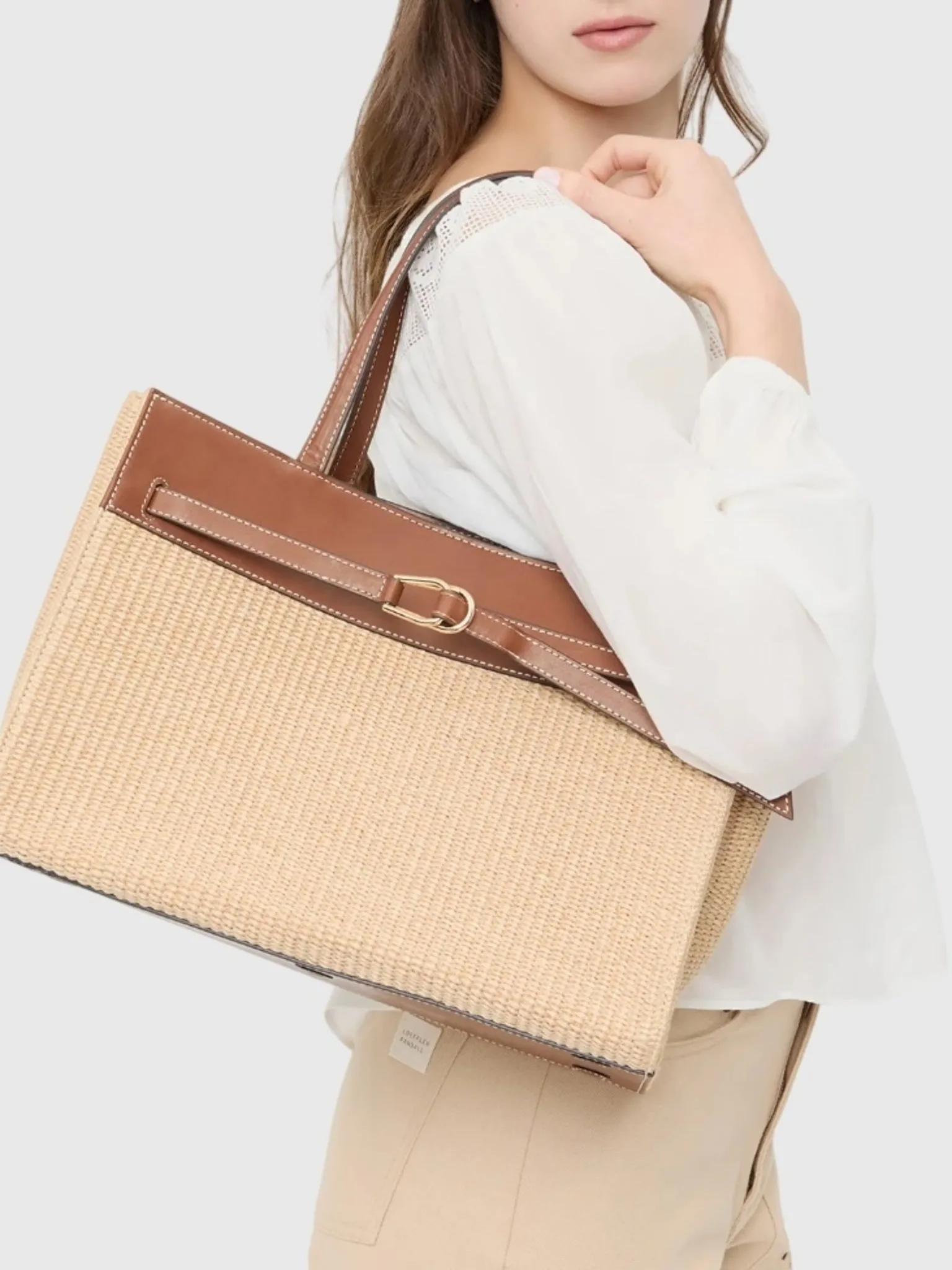 Loeffler Randall Aidan Straw Work Tote sold by Saint Bernard product image thumbnail 2