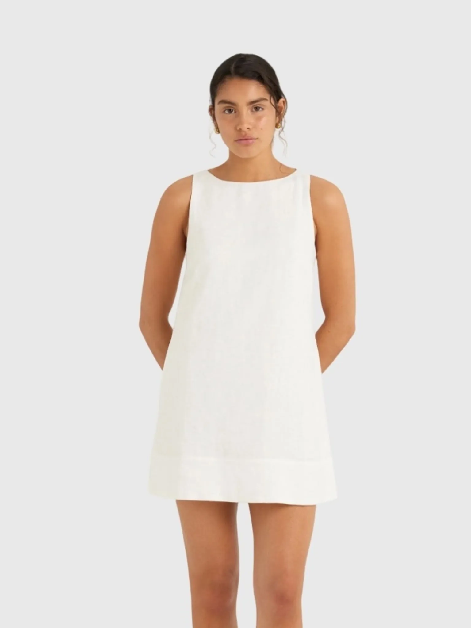 Peony Women's Embroidered Keyhole Mini Dress sold by Saint Bernard