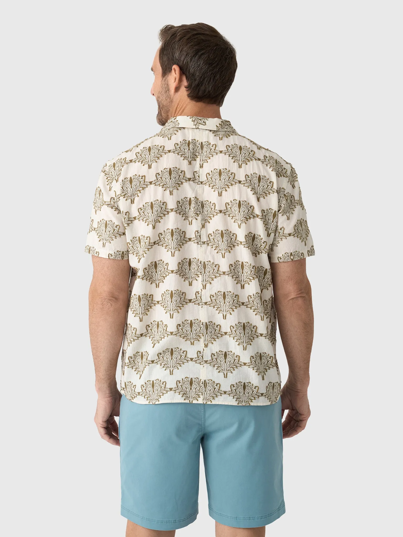 Billy Reid Men's Short Sleeve Botanical Jacquard Camp Shirt sold by Saint Bernard product image thumbnail 4