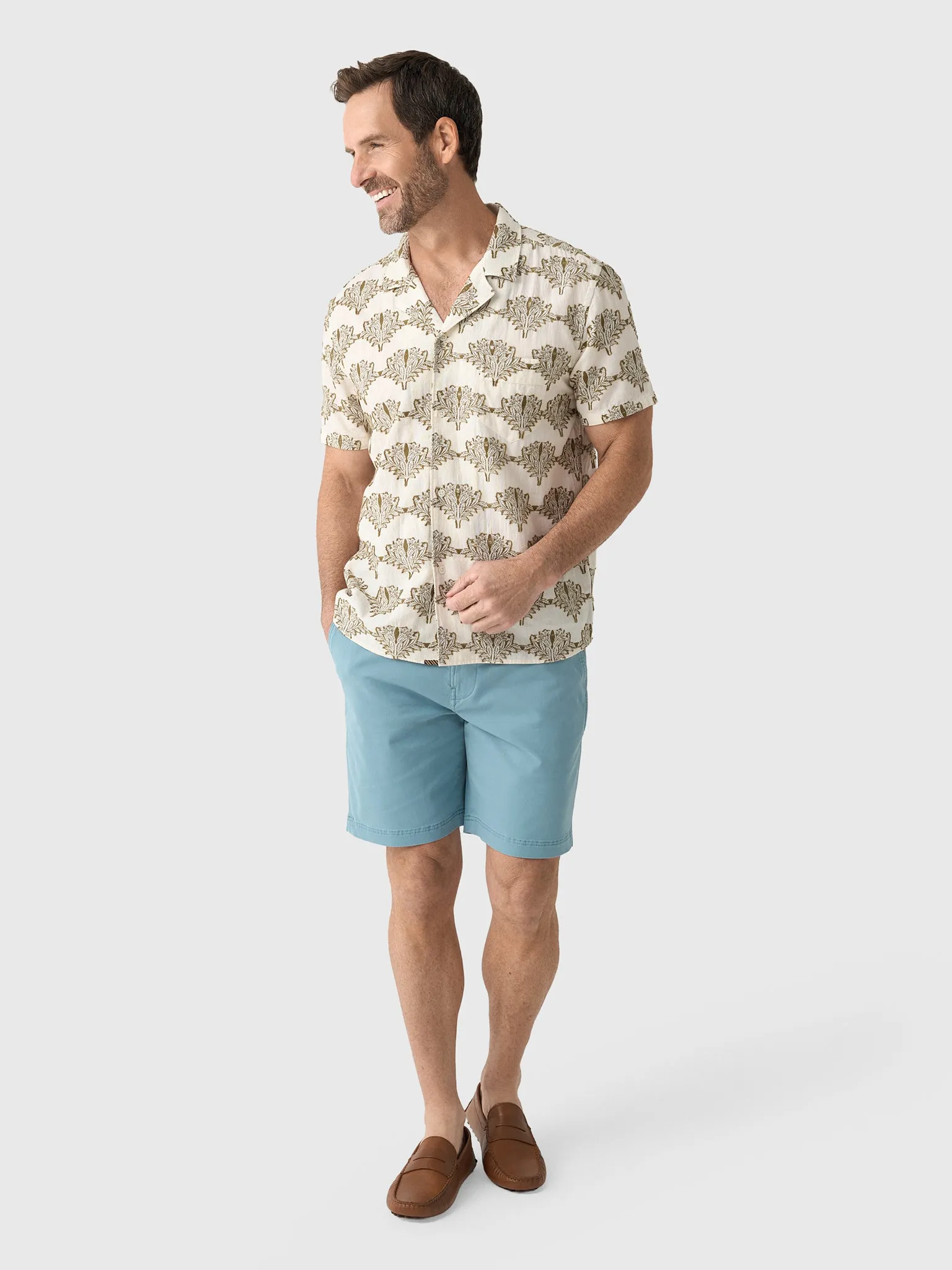 Billy Reid Men's Short Sleeve Botanical Jacquard Camp Shirt sold by Saint Bernard product image thumbnail 3
