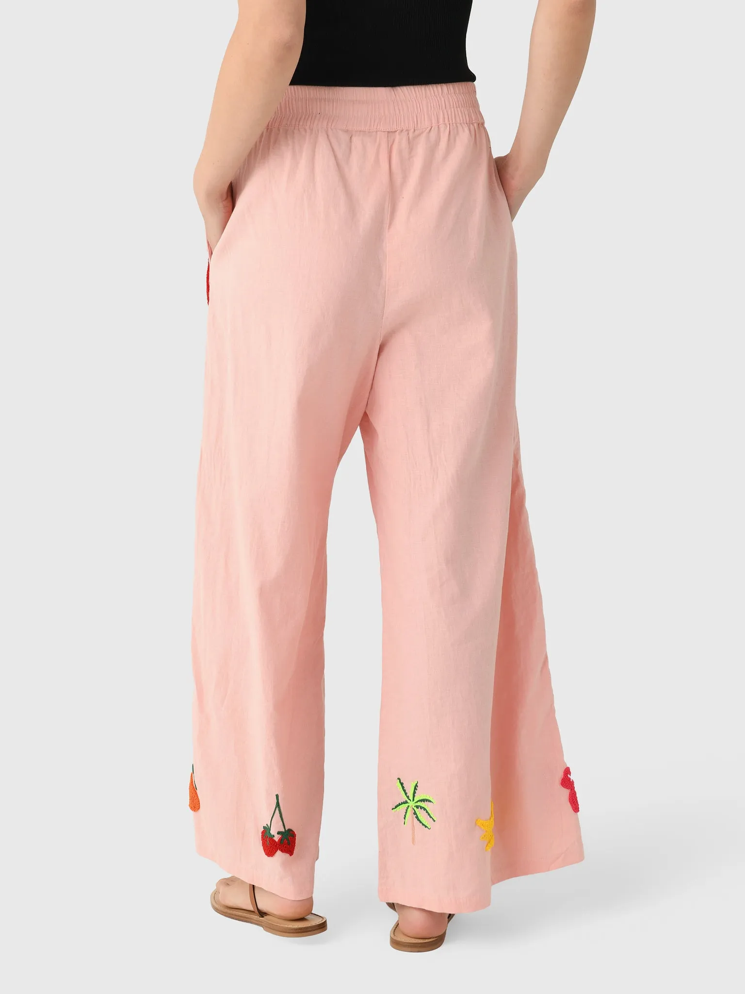 Cleonie Women's Papaya Linen Pant sold by Saint Bernard product image thumbnail 5