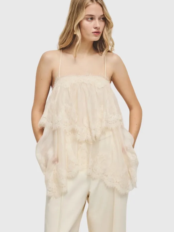 AJE Women's Ophelia Lace Cami made by Aje