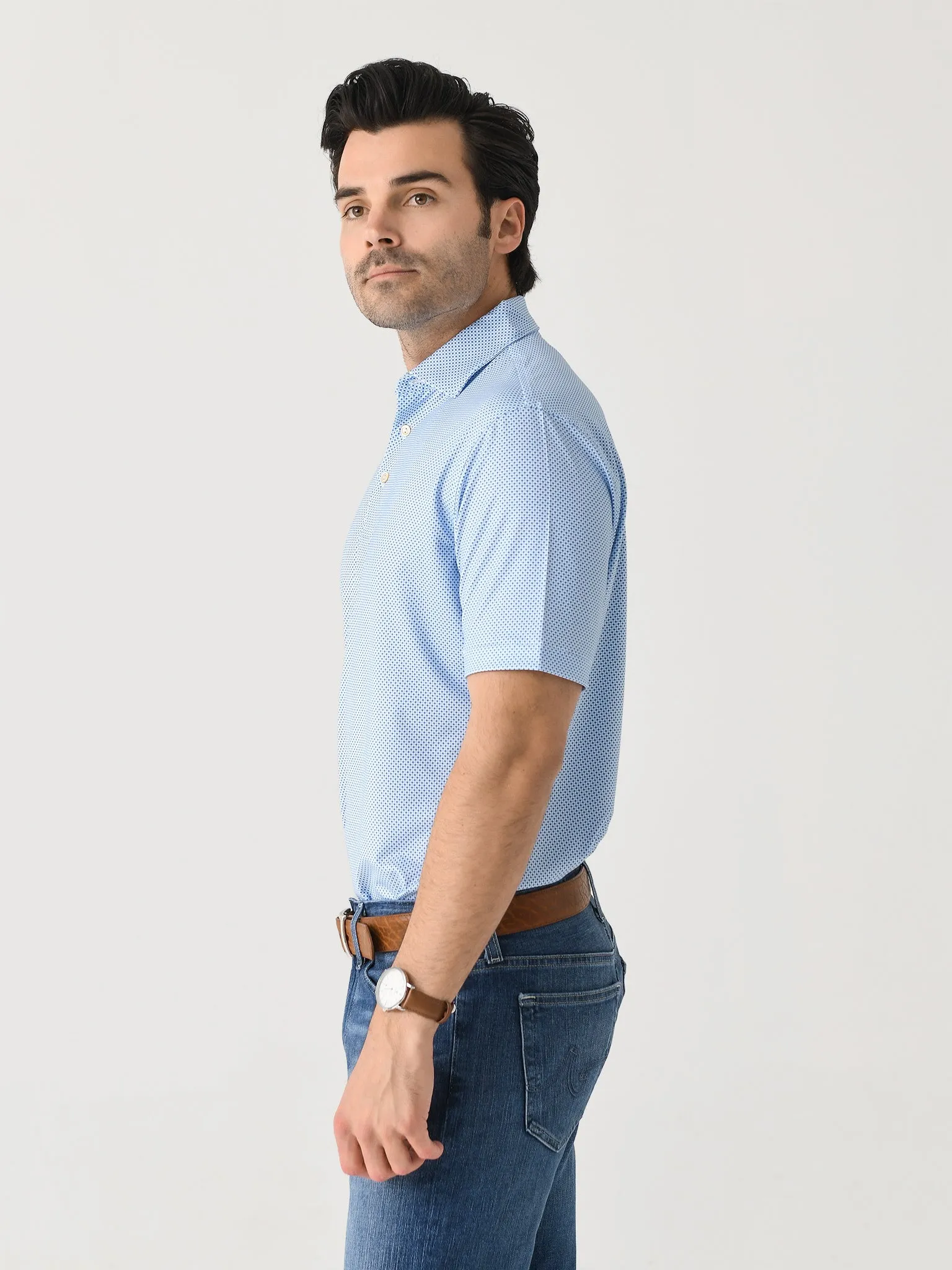 Peter Millar Crown Sport Men's Phoenix Performance Jersey Polo sold by Saint Bernard product image thumbnail 3