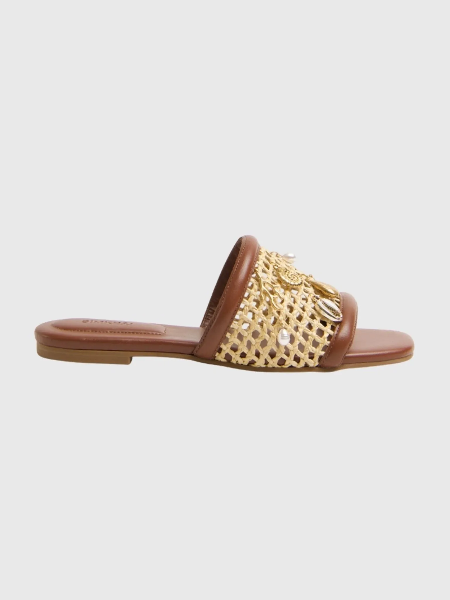 Simkhai Women's Caspian Raffia Netted Sandal sold by Saint Bernard