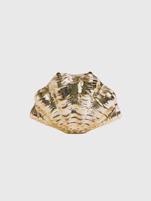 Simkhai Venus Metal Shell Clutch sold by Saint Bernard