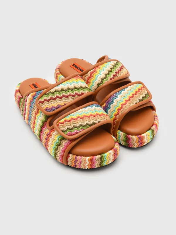 Simon Miller Women's Raffia Cro Slide Sandal sold by Saint Bernard
