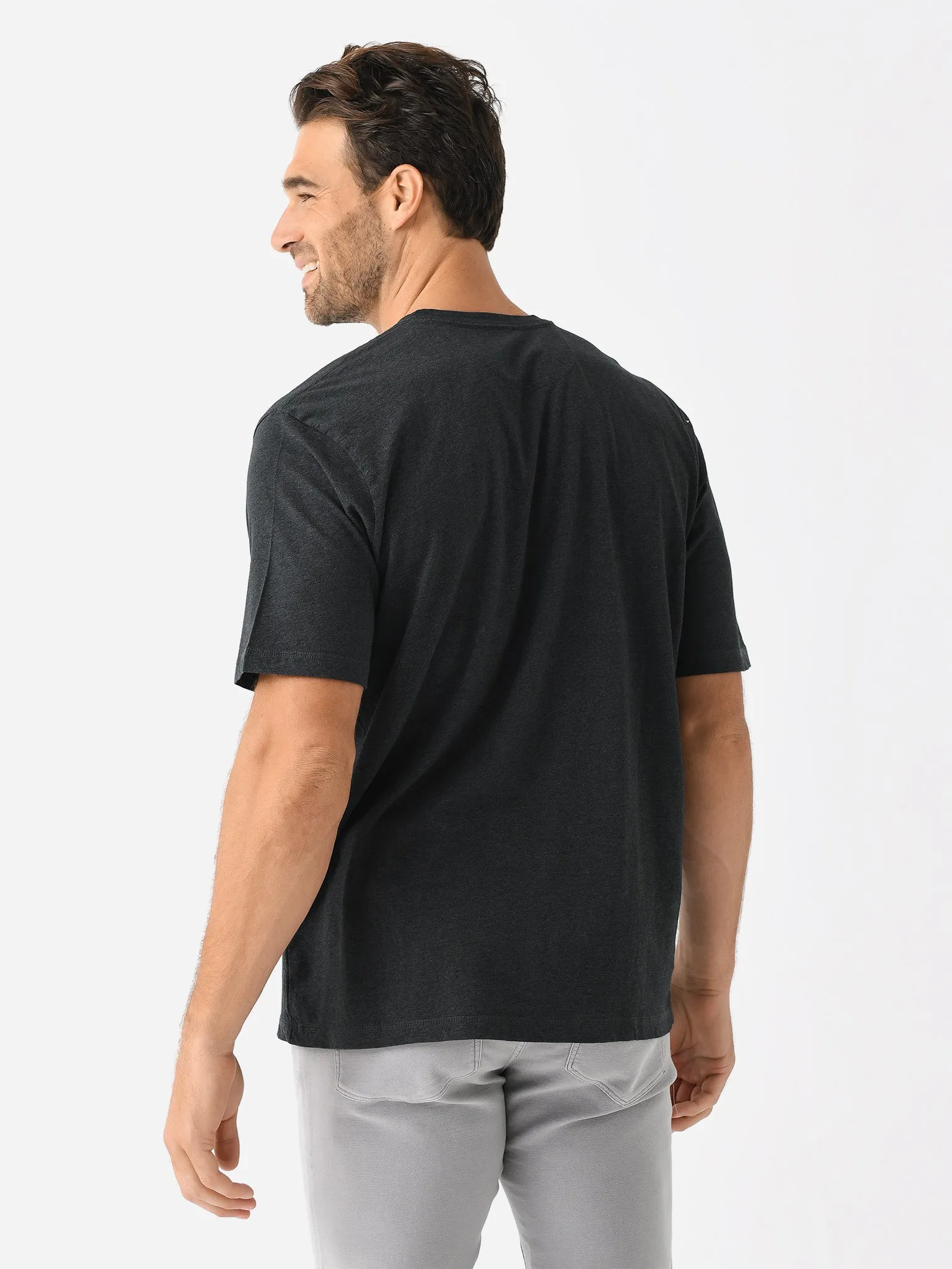 Johnnie-O Men's Collegiate Heathered Spencer Cotton T-Shirt sold by Saint Bernard product image thumbnail 4