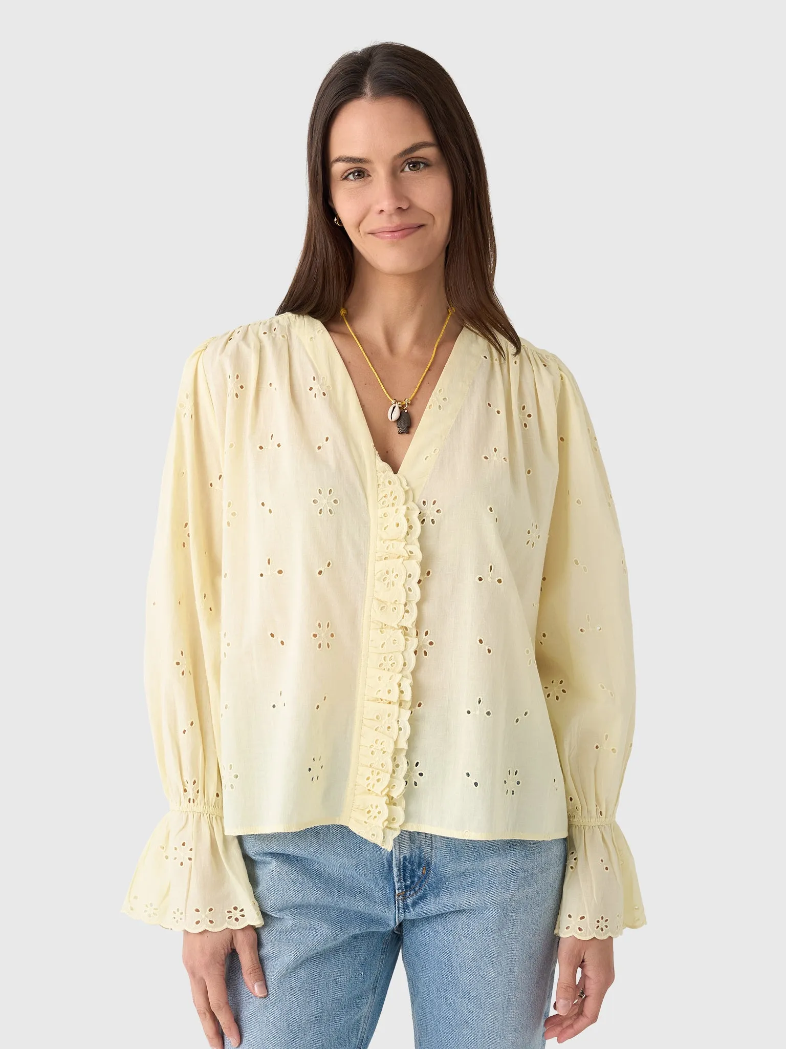 Berenice Women's Cayssa Broderie Blouse sold by Saint Bernard