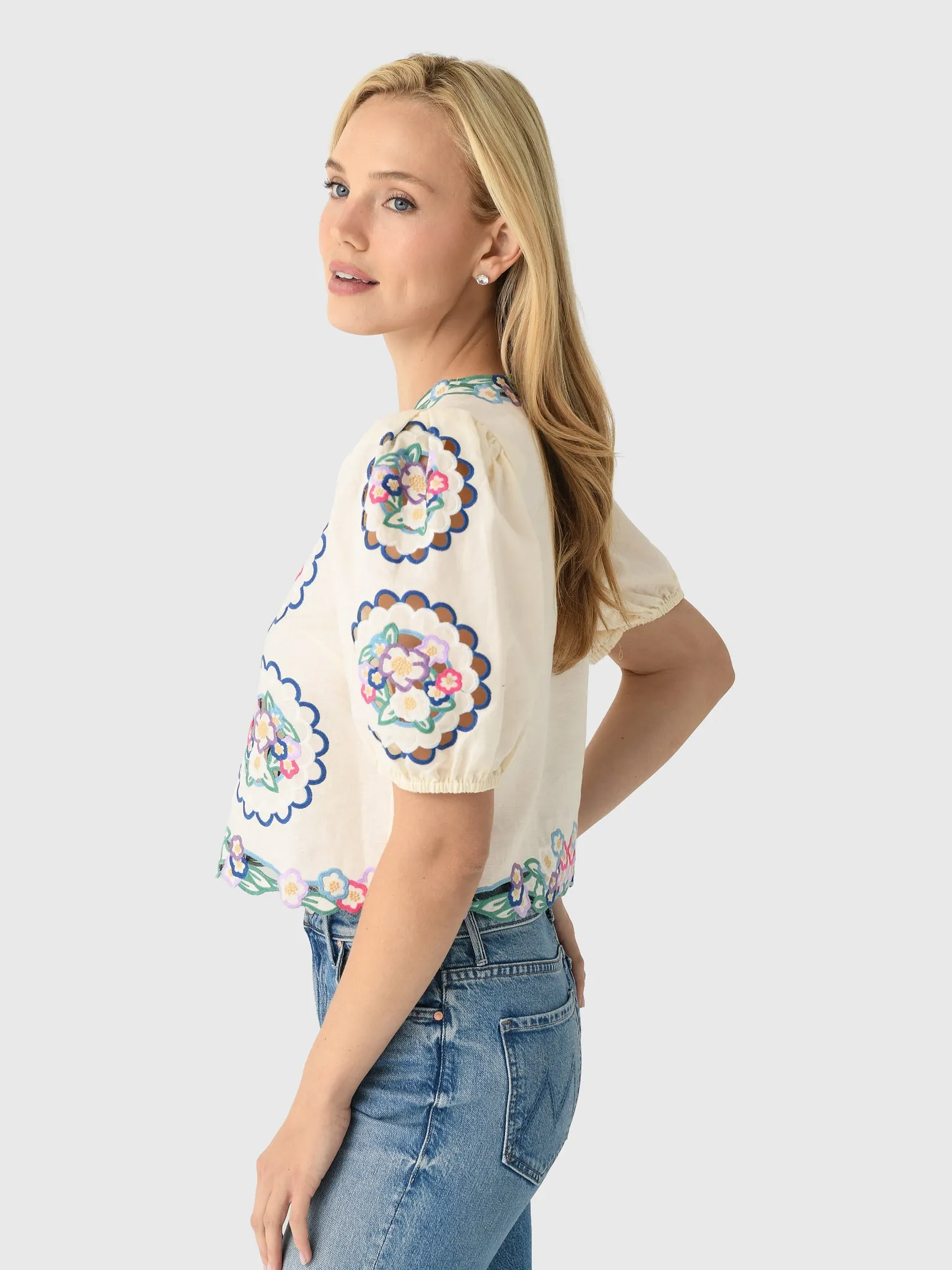 Berenice Women's Clarita Broderie Top sold by Saint Bernard product image thumbnail 4