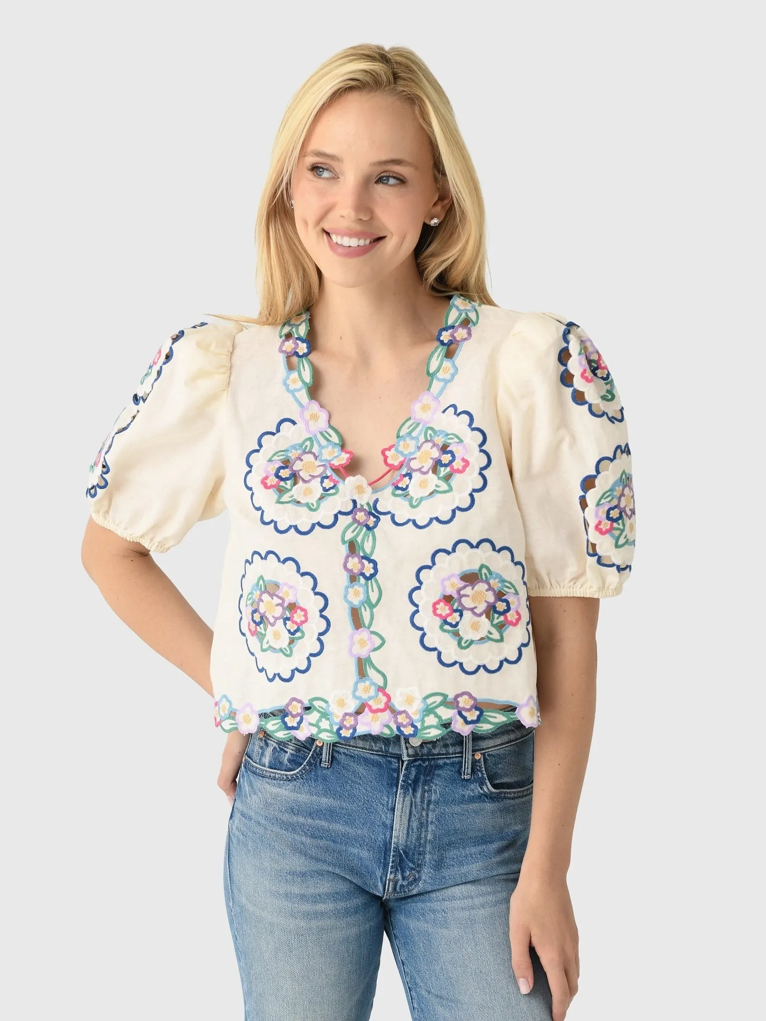 Berenice Women's Clarita Broderie Top sold by Saint Bernard product image thumbnail 2